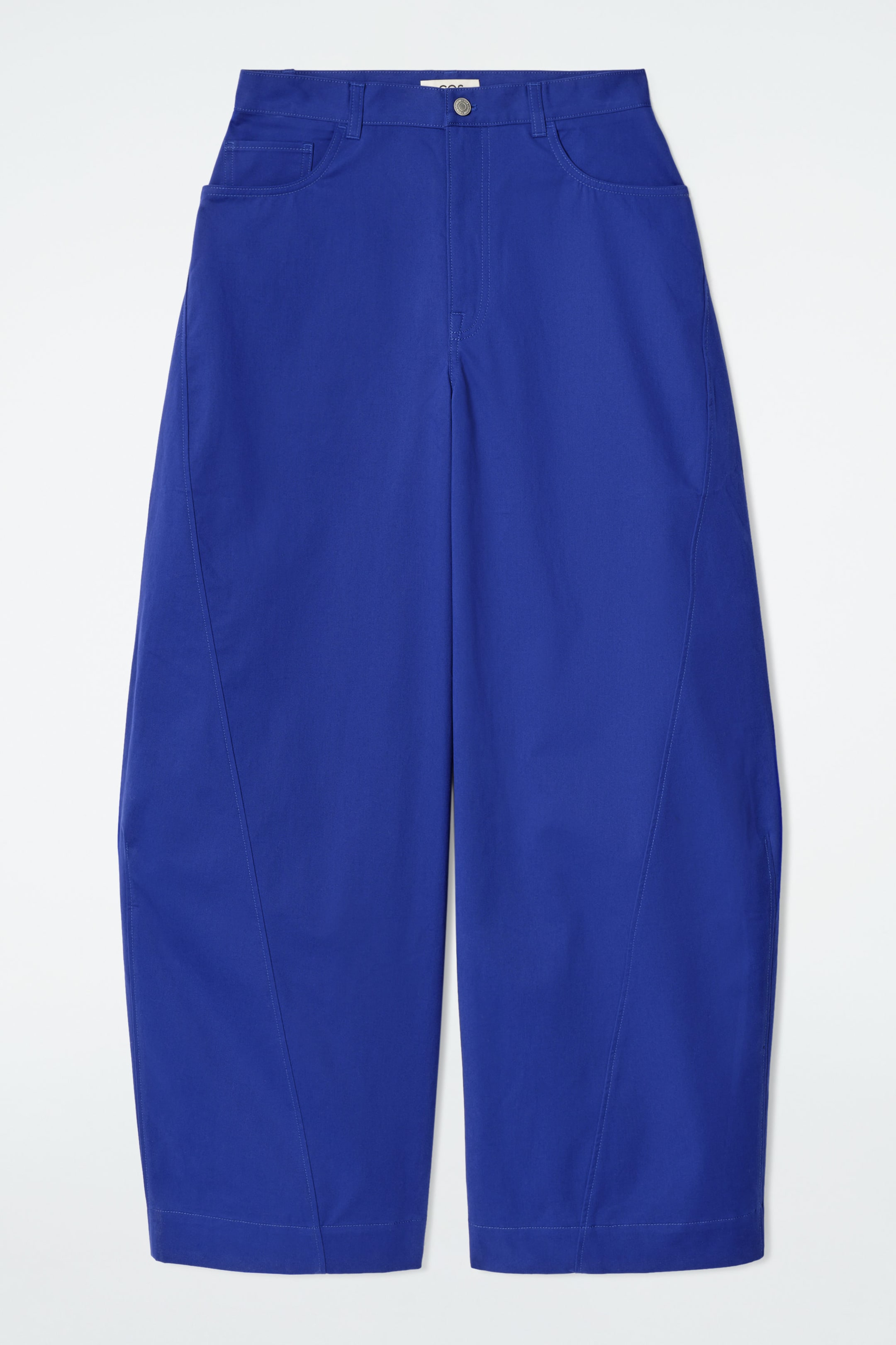 DECONSTRUCTED COTTON BARREL-LEG PANTS