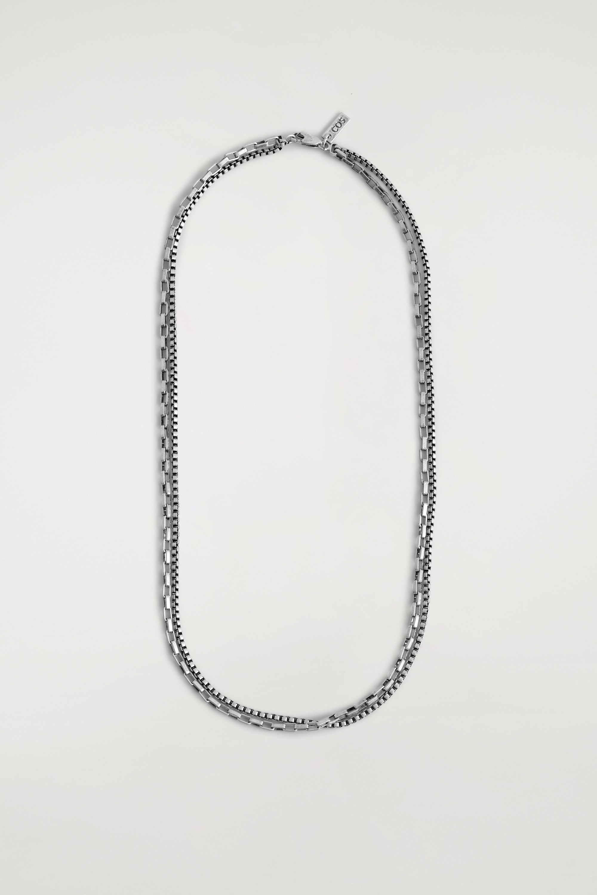 COLLIER DOUBLE CHAÎNE - ARGENTÉ