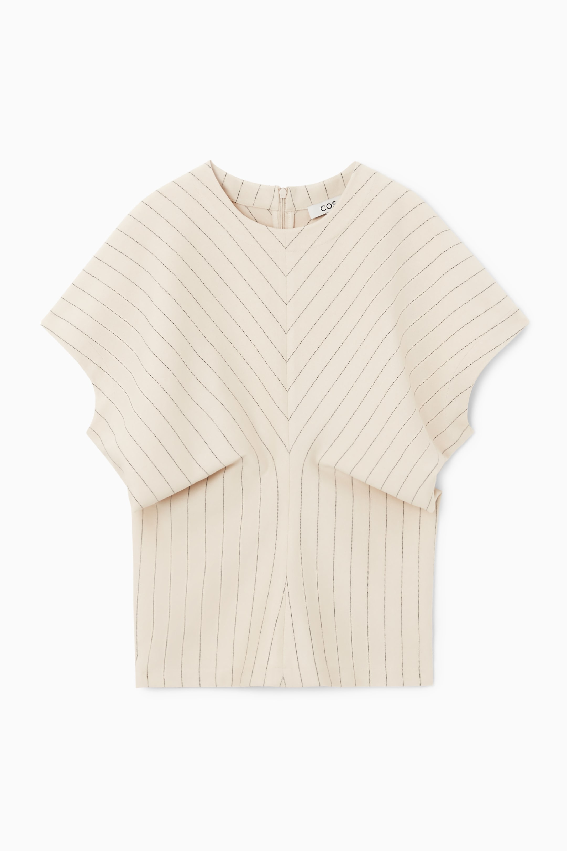 View larger image: DRAPED-WAIST TOP - OFF-WHITE / PINSTRIPED - Ladies | H&M GB 1