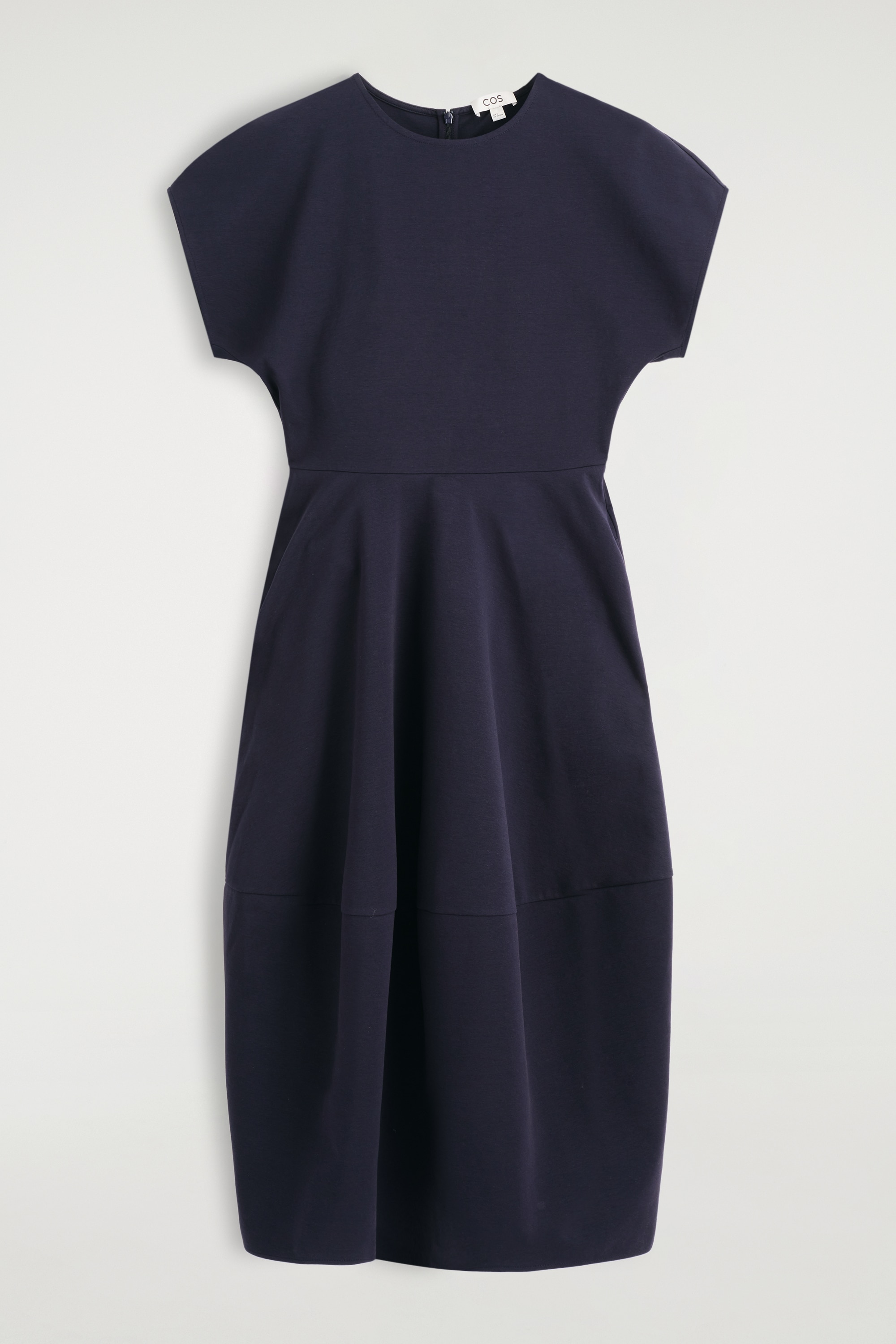 MIDIKLEID AUS BAUMWOLLE - NAVYBLAU