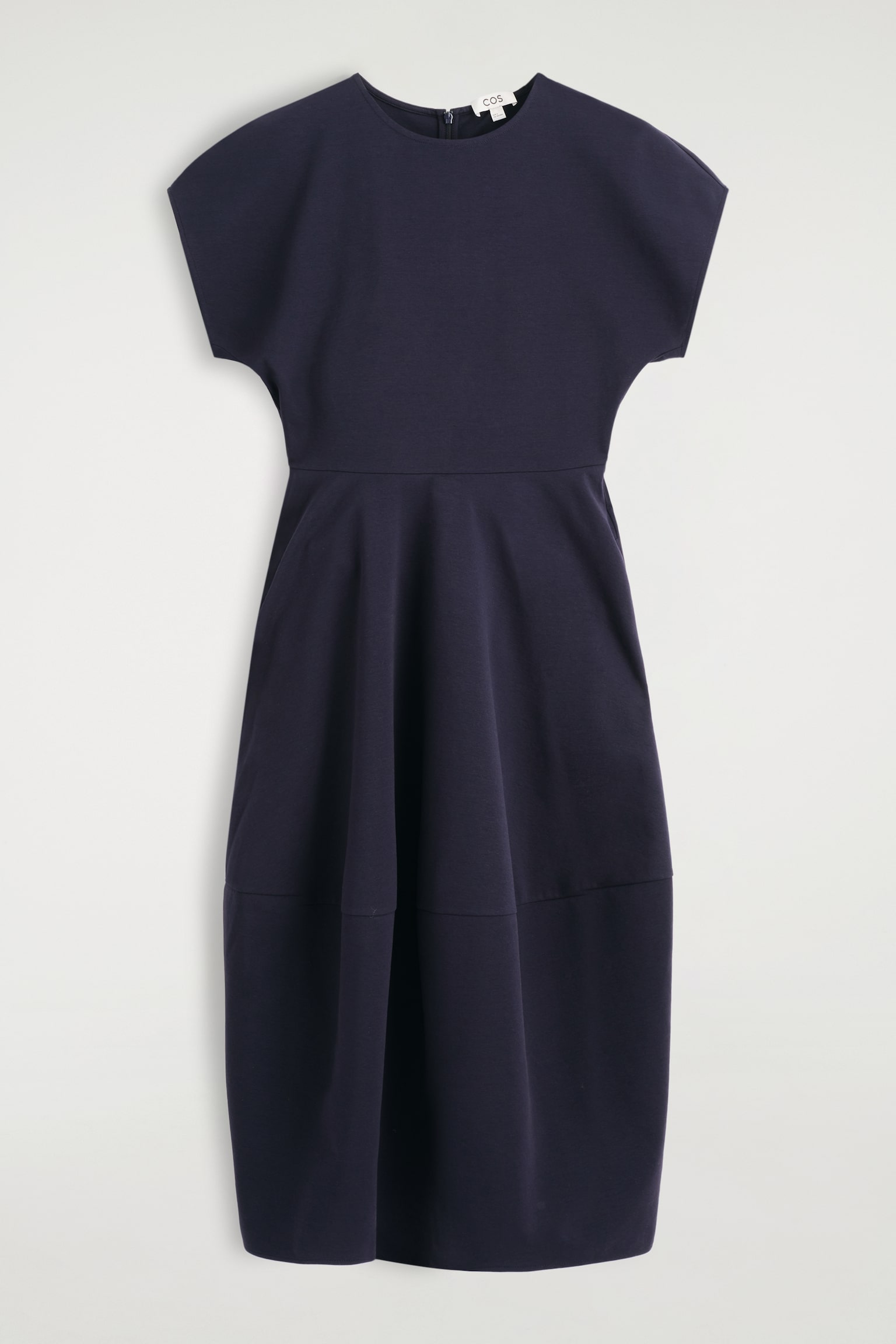 MIDIKLEID AUS BAUMWOLLE - NAVYBLAU/SCHWARZ - 2