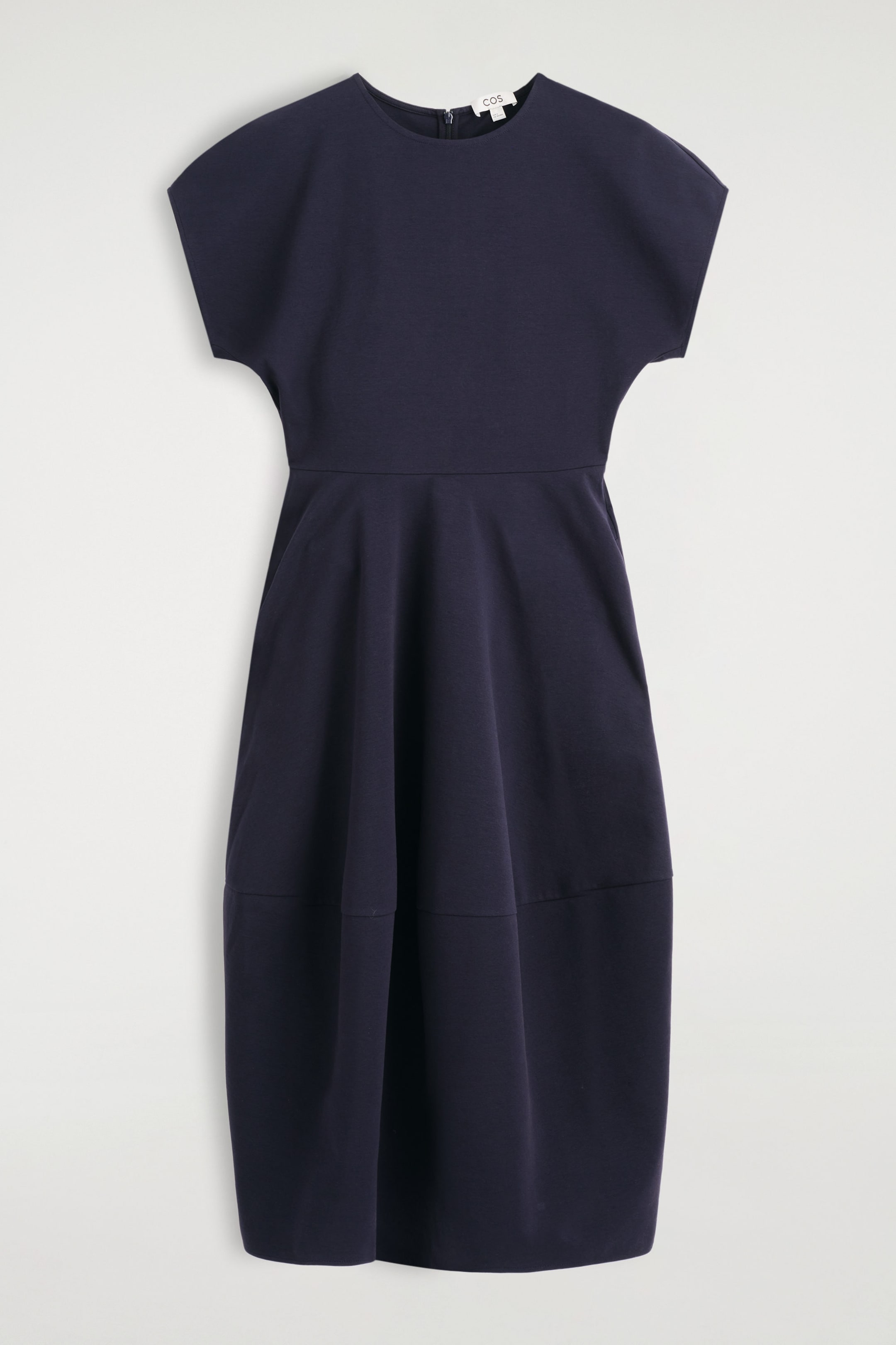 SCULPTED COTTON MIDI DRESS