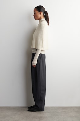 MERINO-CASHMERE CAPE — CREAM 3