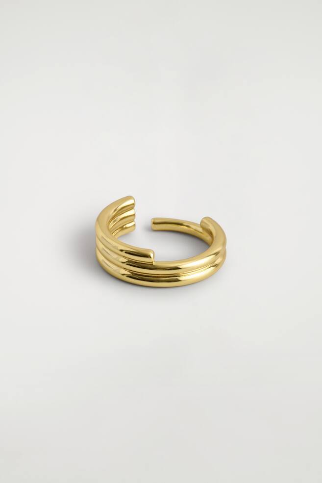 Gestapelde ring - GOUD - 1
