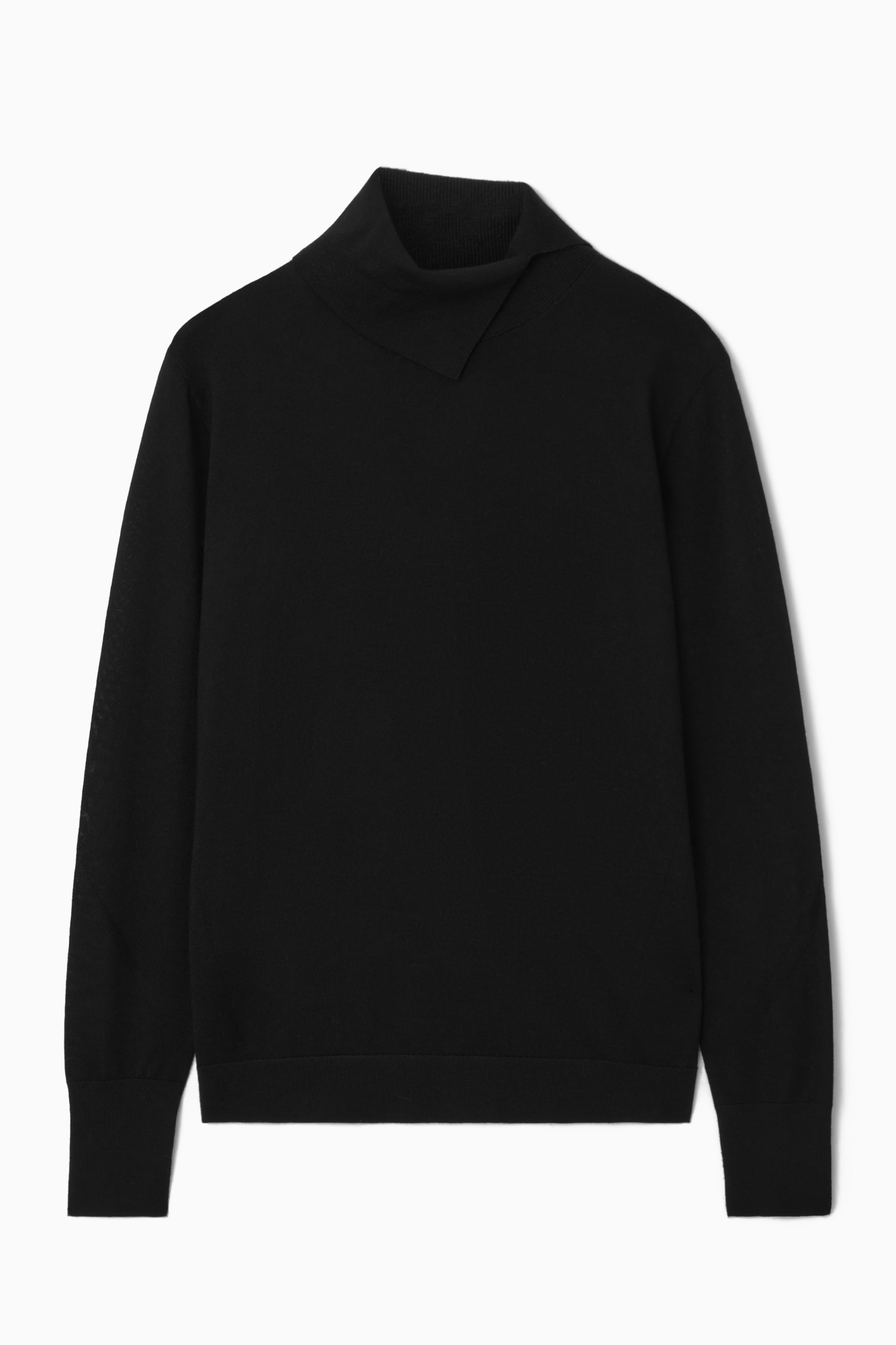 View larger image: SPLIT ROLL-NECK WOOL JUMPER - BLACK - Ladies | H&M GB 1