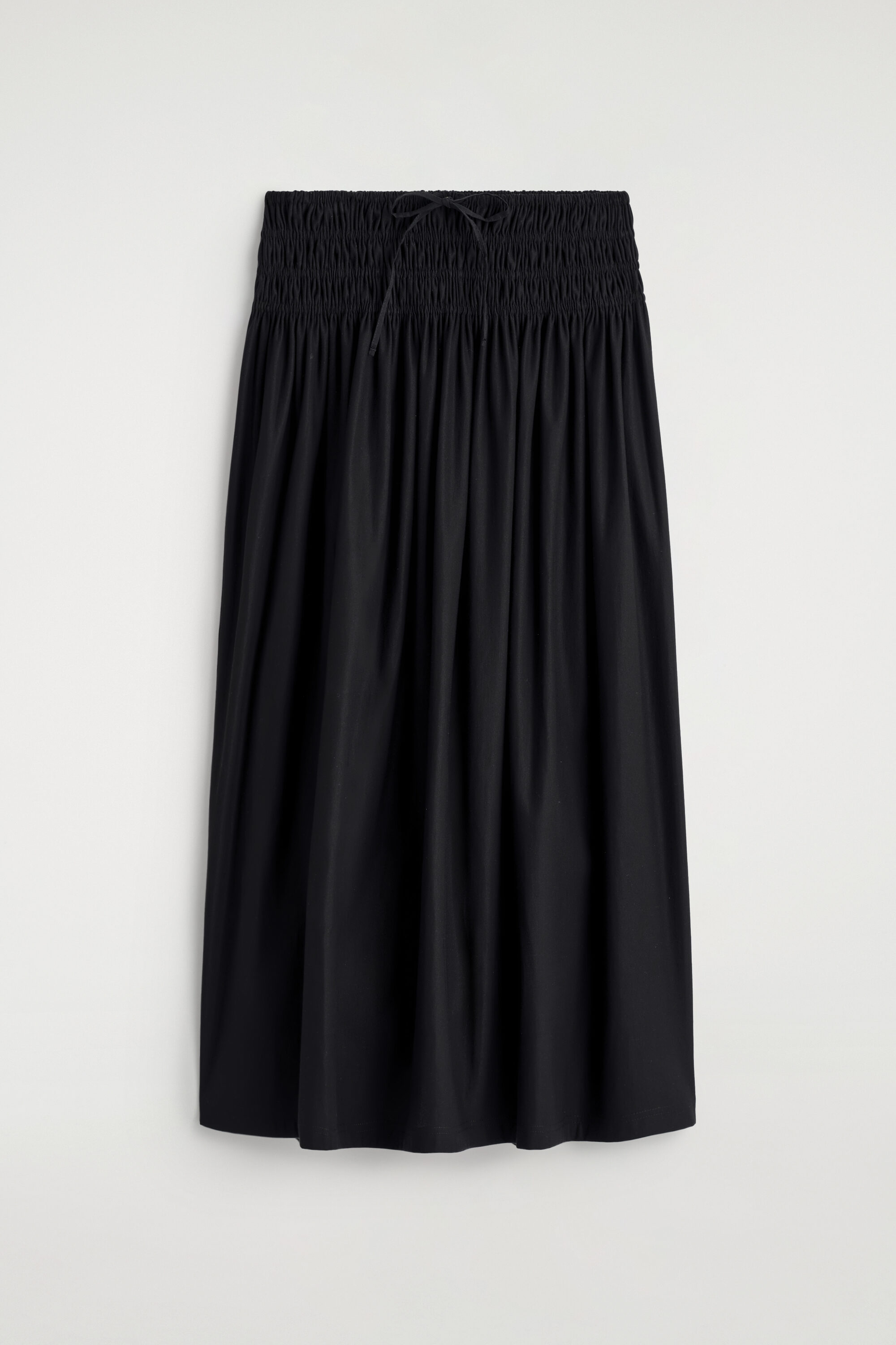 Ruched-waist Midi Skirt