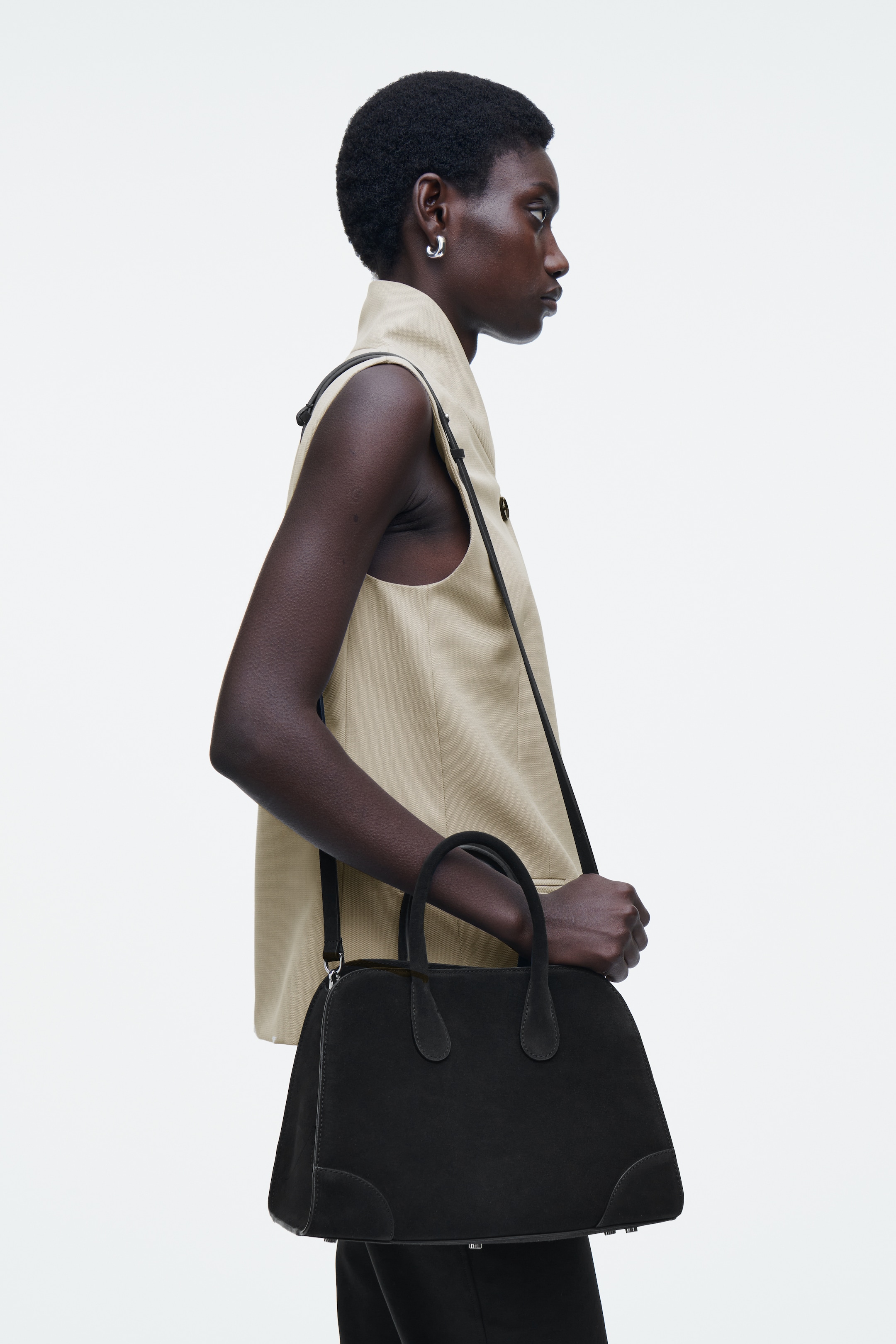 Grotere afbeelding bekijken: MINI STUDIO BOWLINGTAS - SUEDE - ZWART - DAMES | H&M BE 3