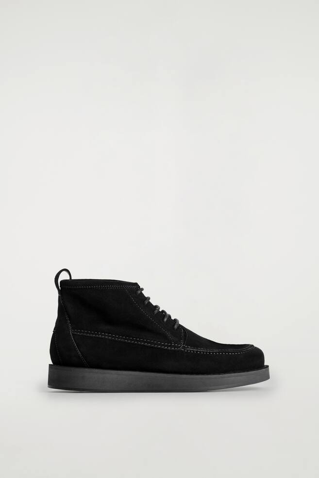 DESERT BOOTS EN CROÛTE DE CUIR - NOIR - 1