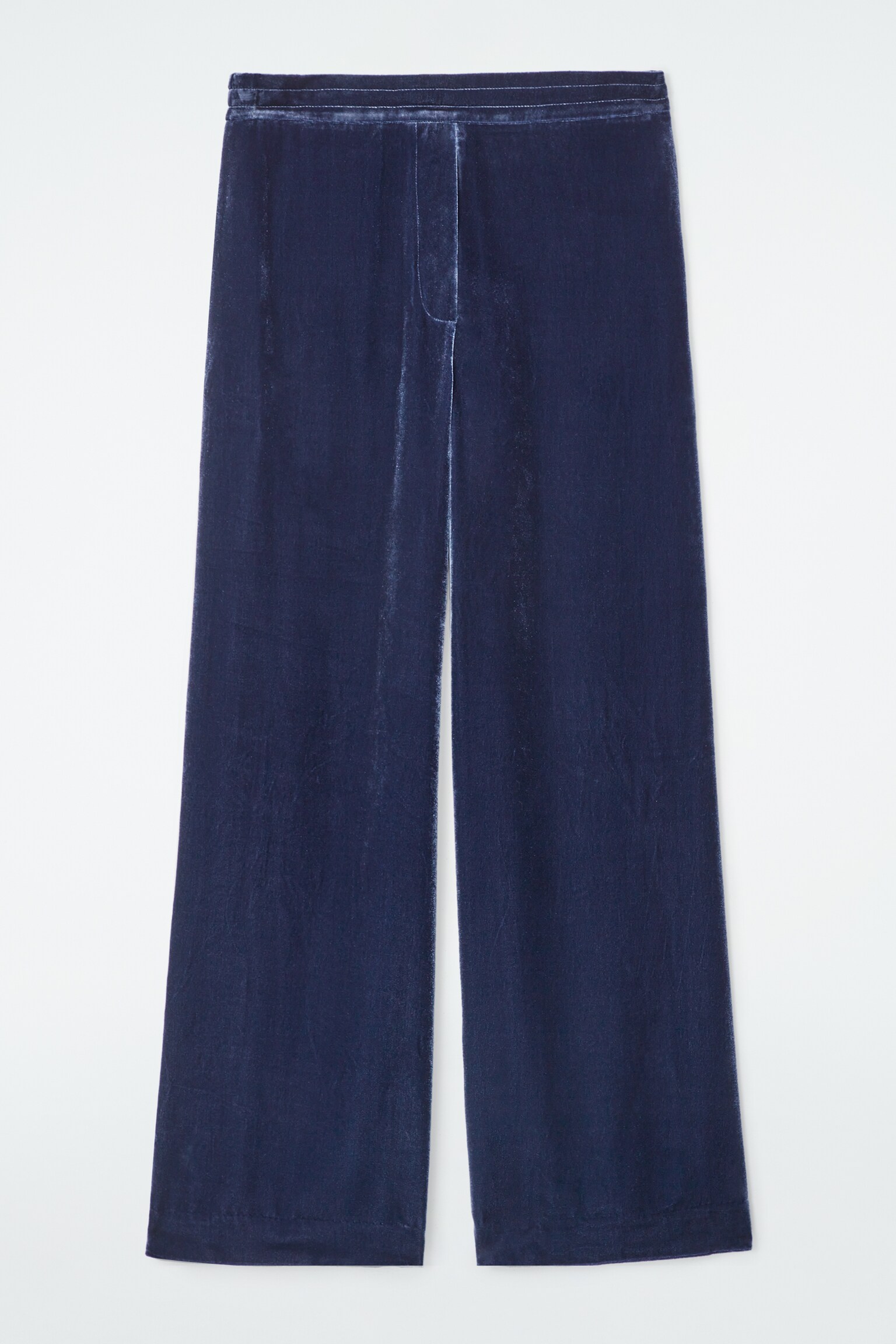 HOSE AUS SAMT AUS SEIDEN-MIX - Blau/MAHAGONI - 2