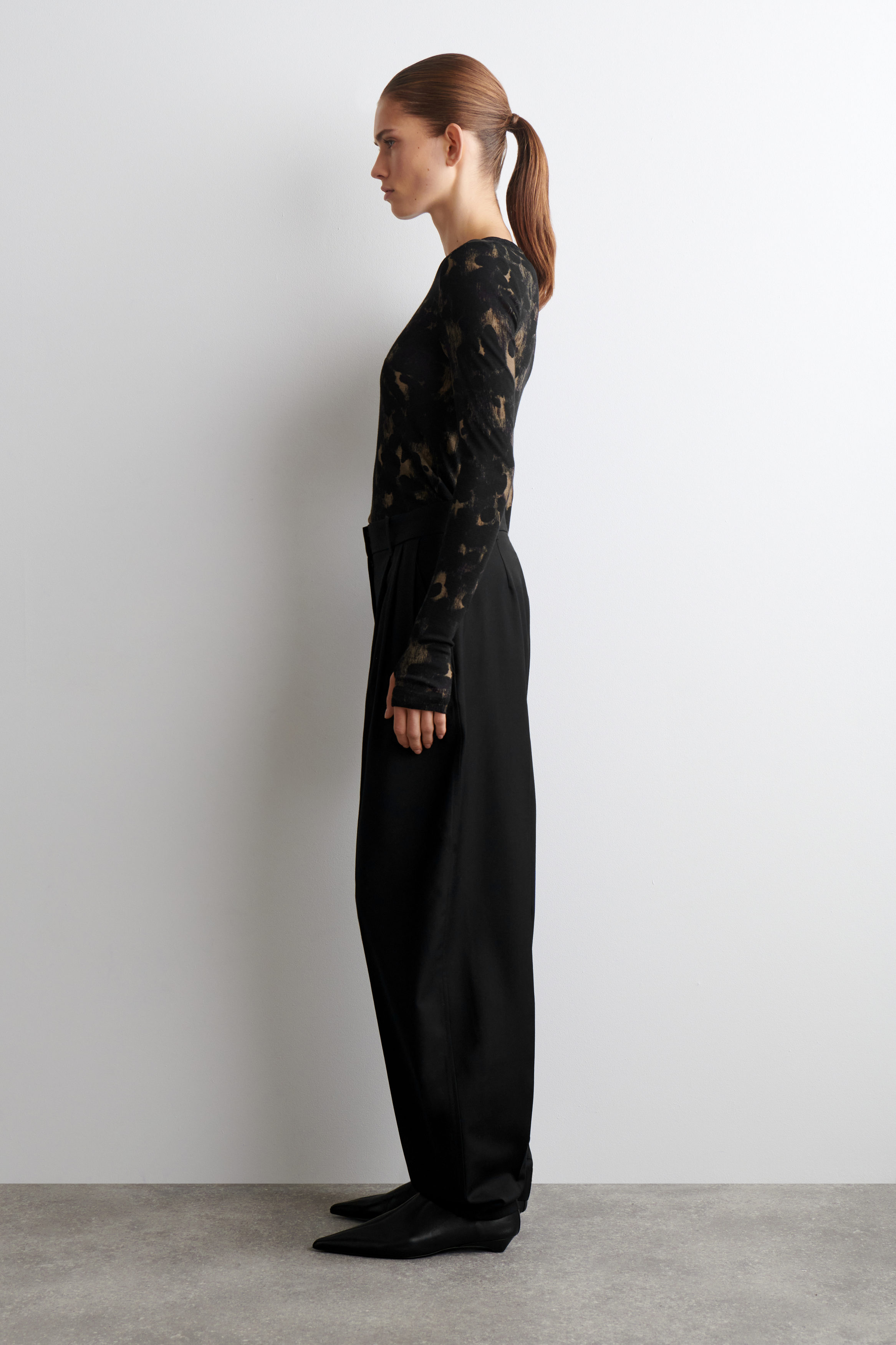 SLIM MERINO WOOL TOP - ANIMAL PRINT | COS US