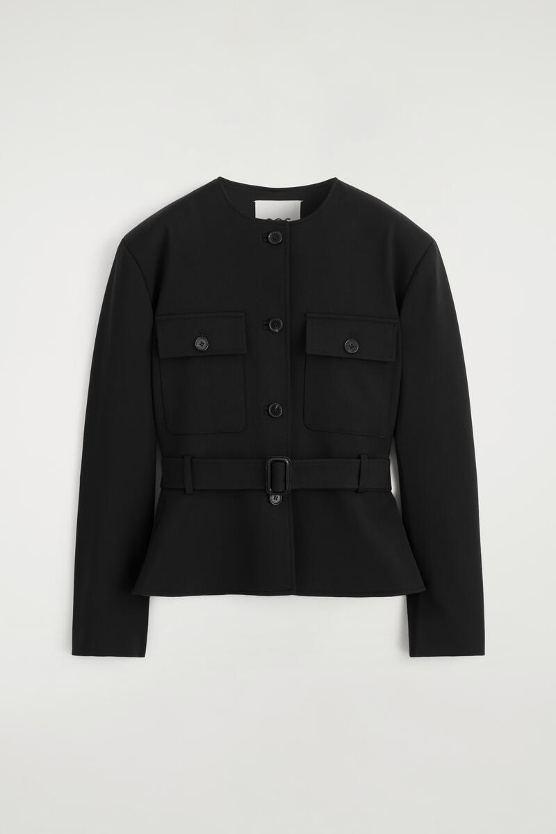 Belted Peplum Jacket
