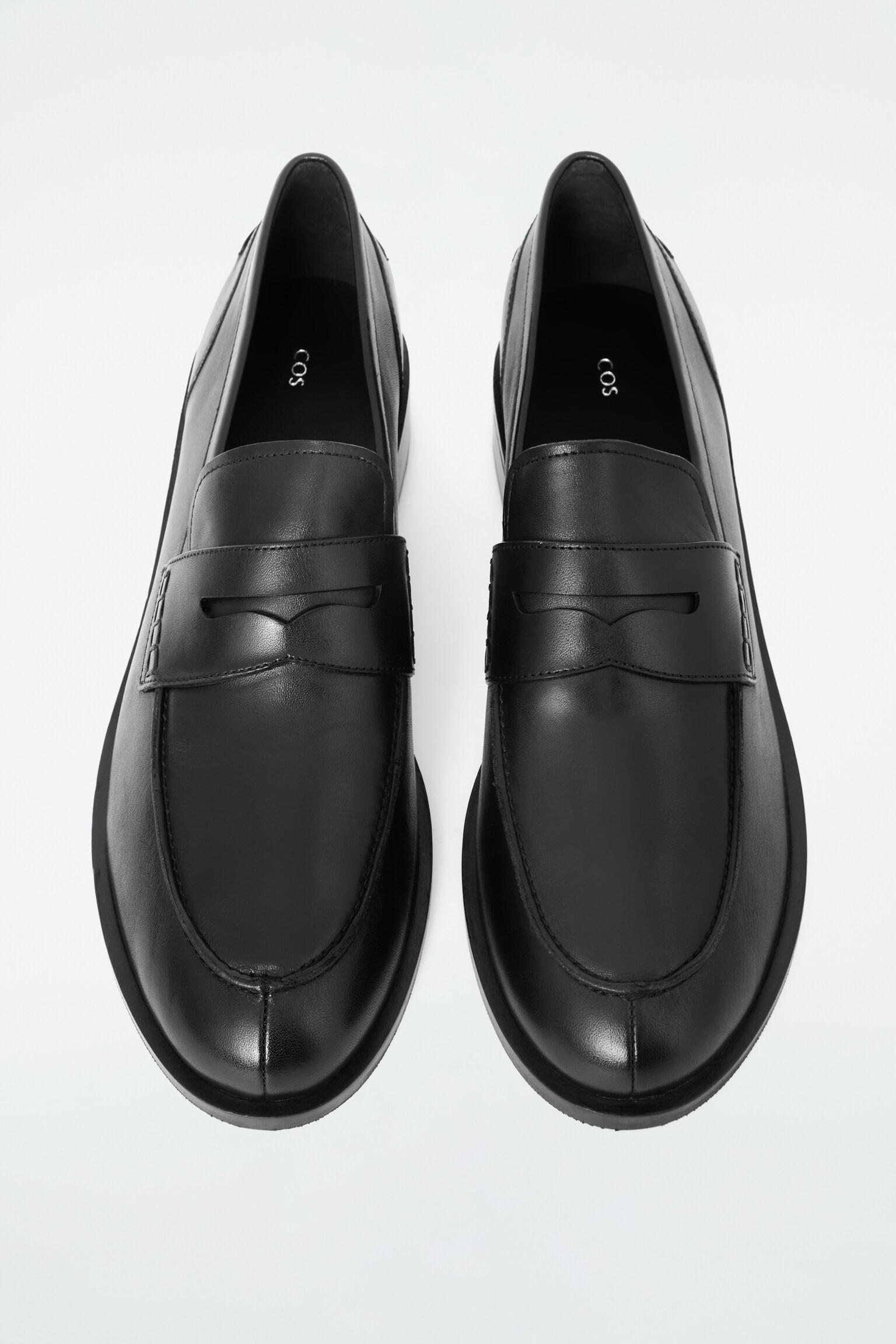 MOCASSINS NERVURÉS EN CUIR - NOIR - 2