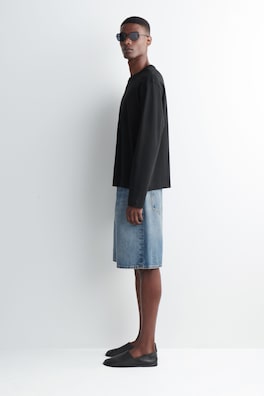 RIDER RELAXED-FIT DENIM SHORTS — BLUE 2