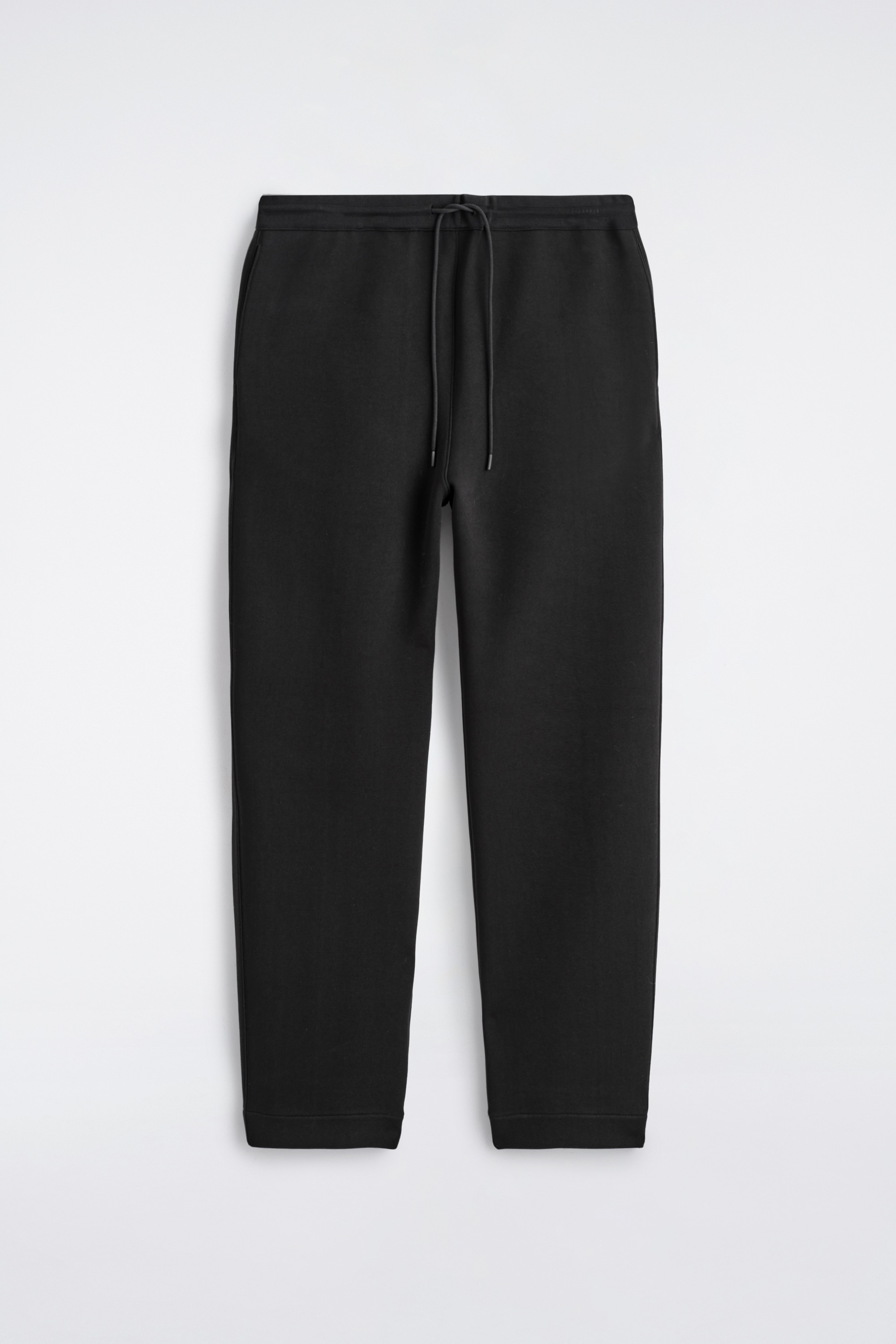 JOGGINGHOSE AUS SCUBA MIT BARREL-BEIN - SCHWARZ/GRAU MELIERT