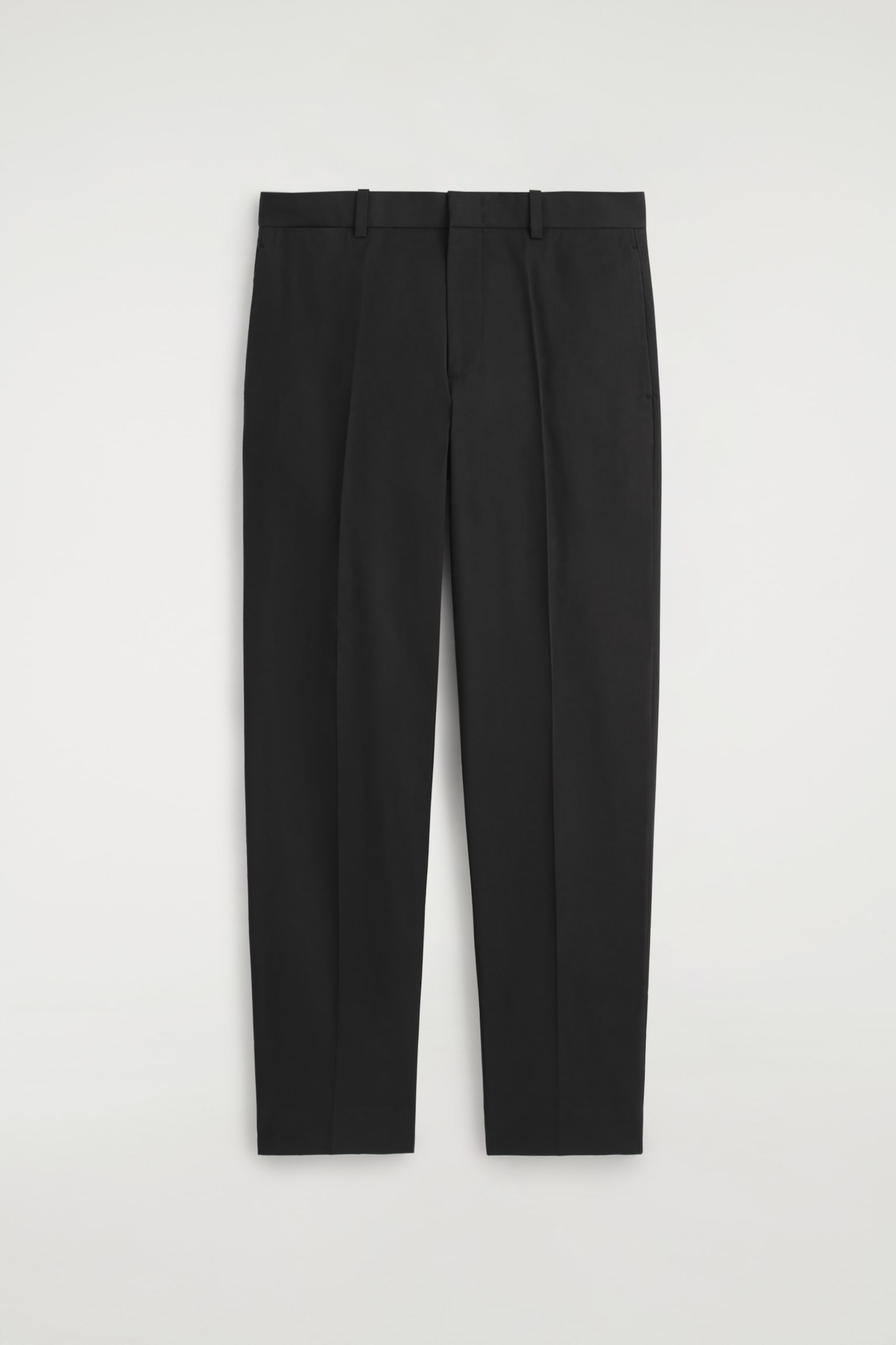 COTTON STRAIGHT-LEG CHINOS - BLACK/BEIGE - 2