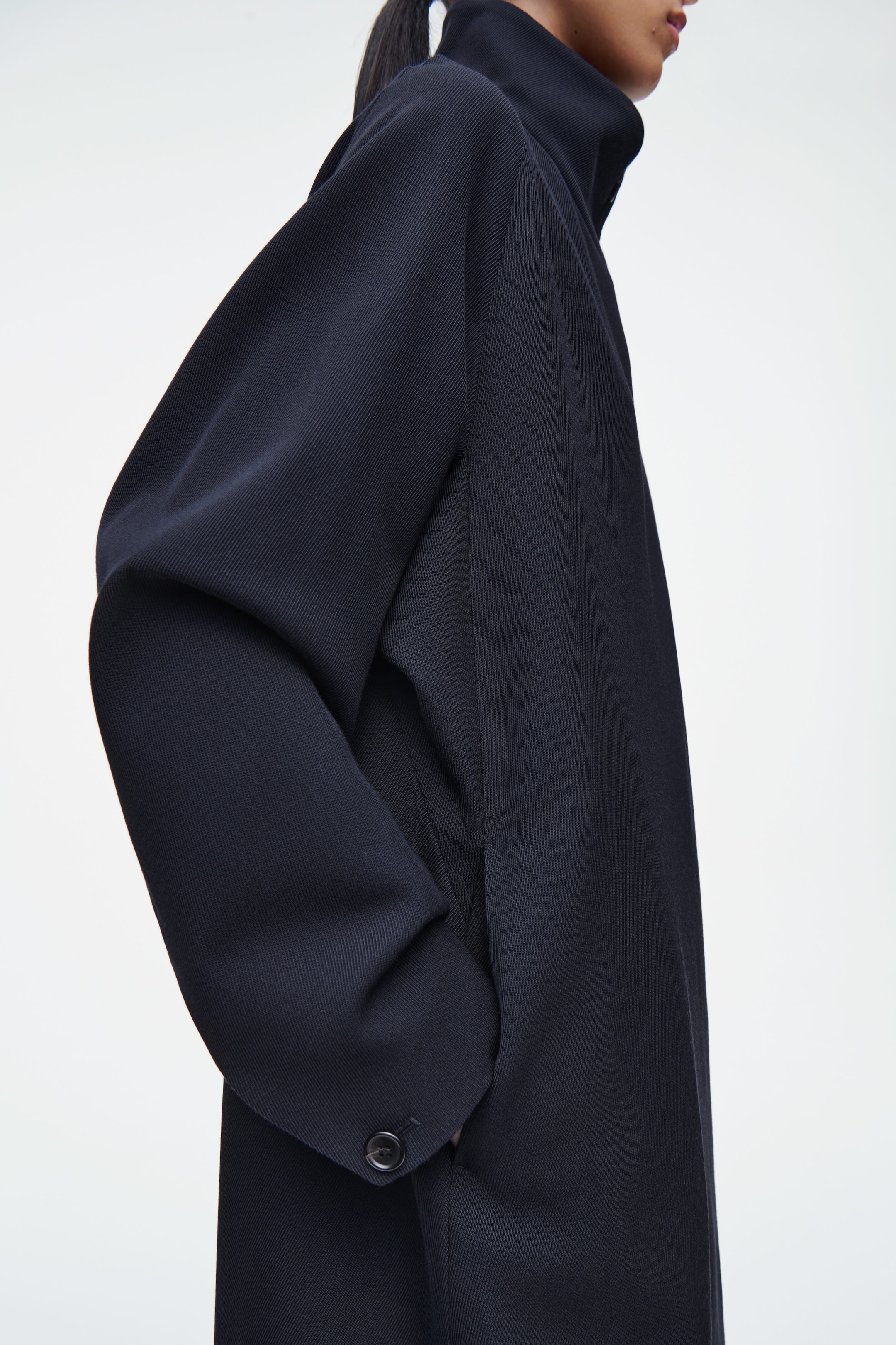 TRAPEZE WOOL-BLEND COAT