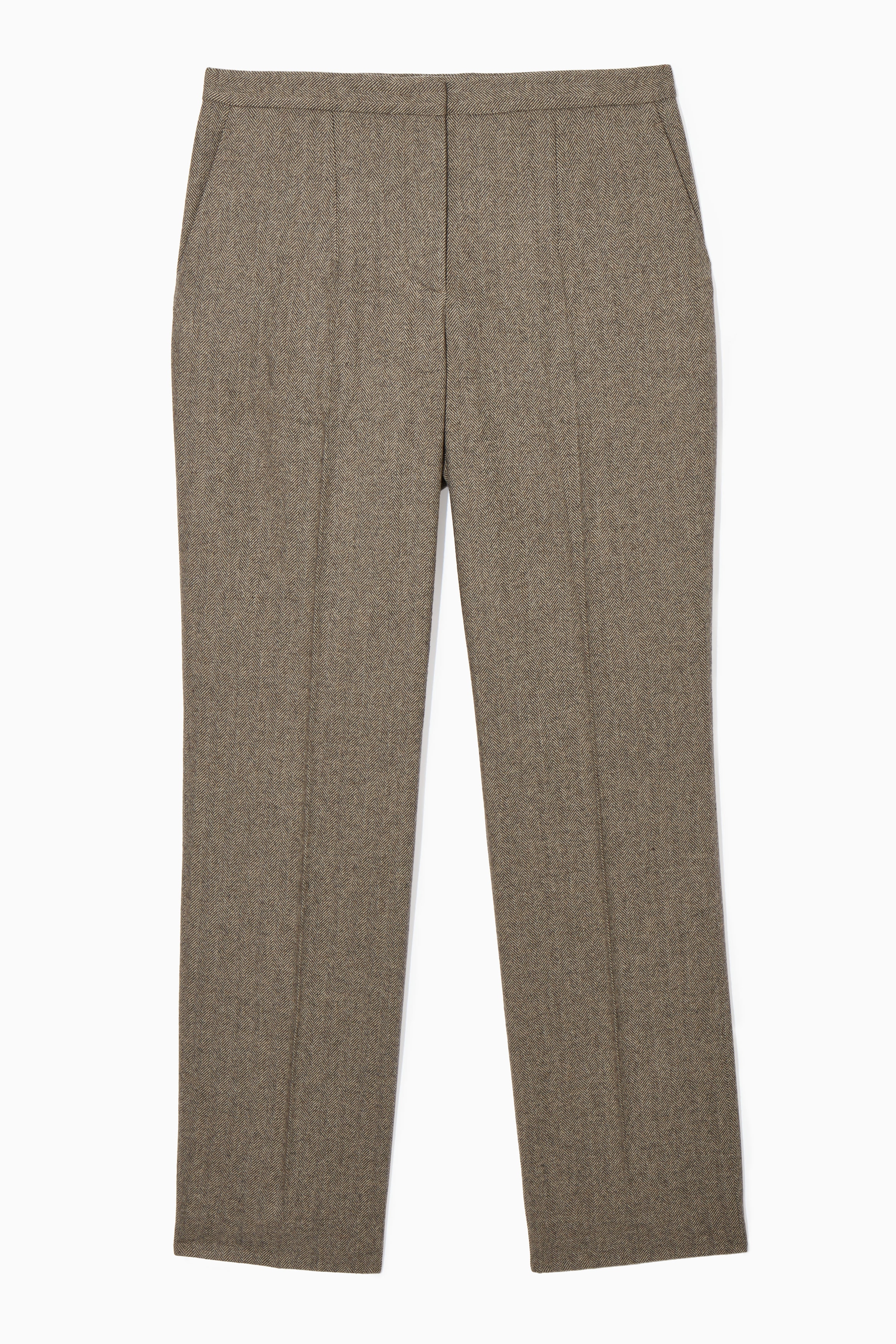 セットアップ ASCLO Wool Herringbone Retro Jacket & Pants (Khaki Brown) ASCLO Wool Herringbone Retro Jacket & Pants (Khaki Brown