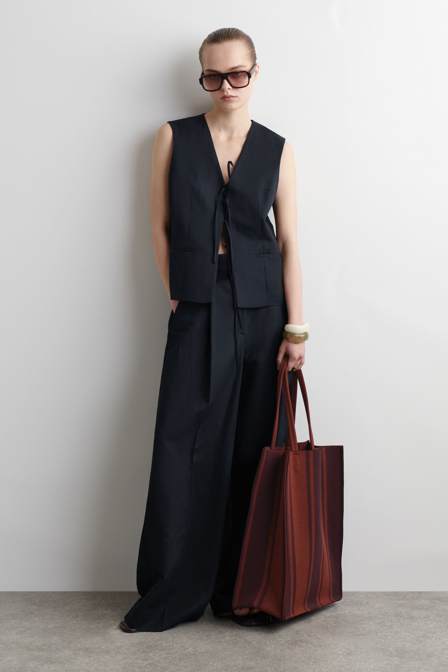 SAC CABAS RAYÉ - ROUGE / RAYURES