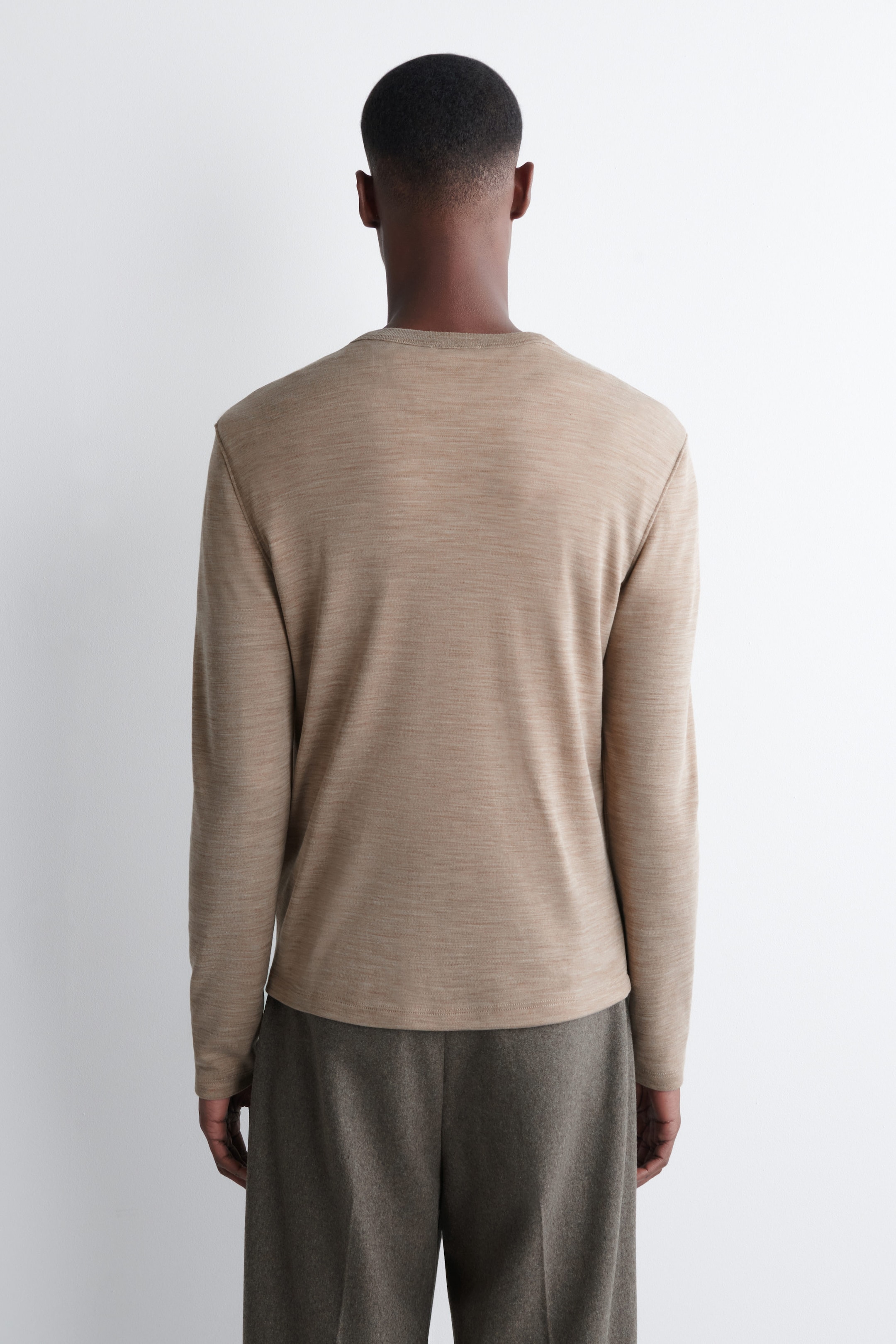 WOOL-BLEND HENLEY TOP