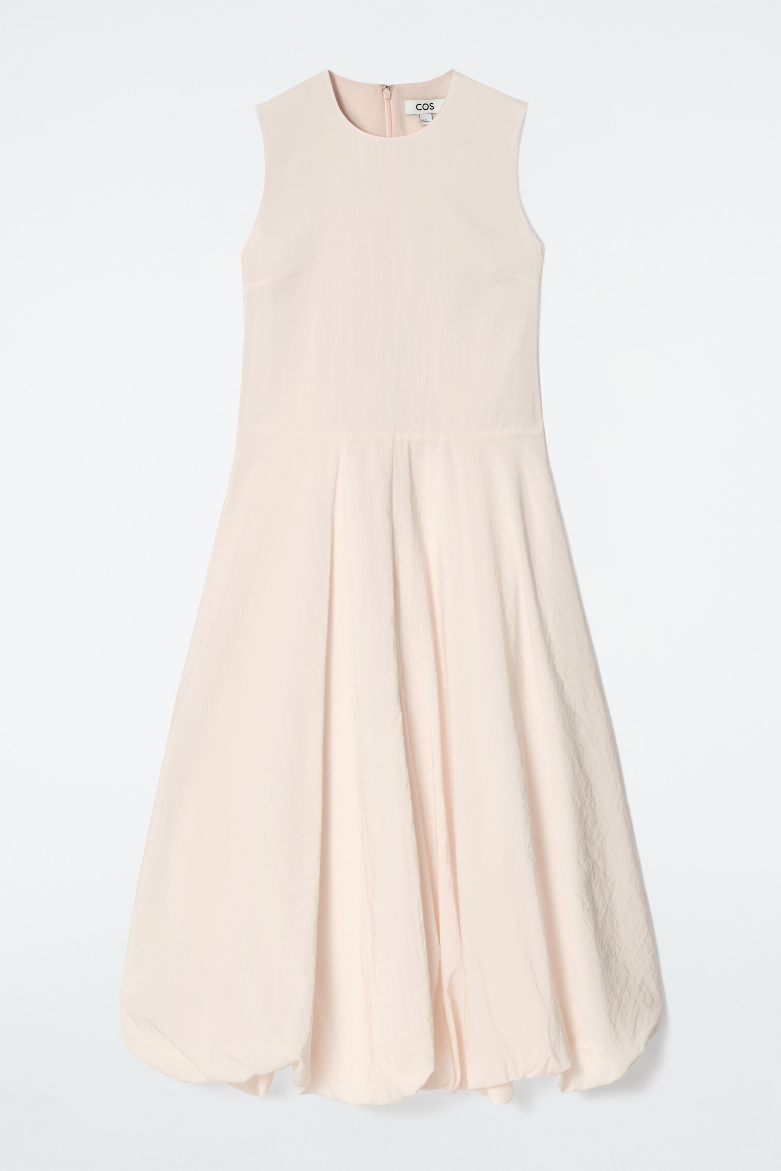 VESTIDO MIDI GLOBO SIN MANGAS - ROSA CLARO/NARANJA/AZUL MARINO - 2