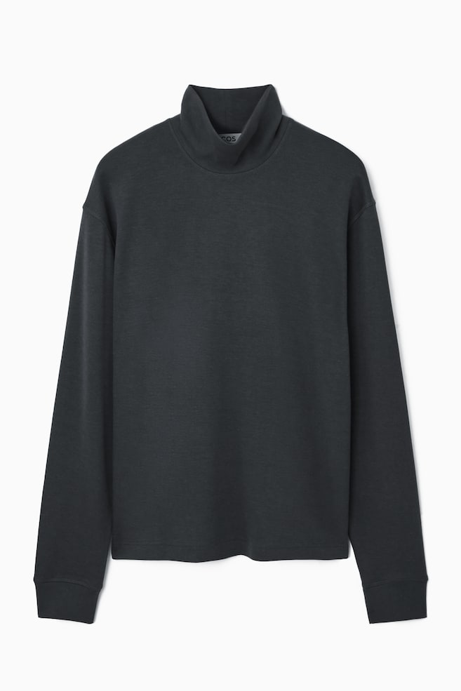 TURTLENECK SWEATSHIRT - WASHED BLACK - 1