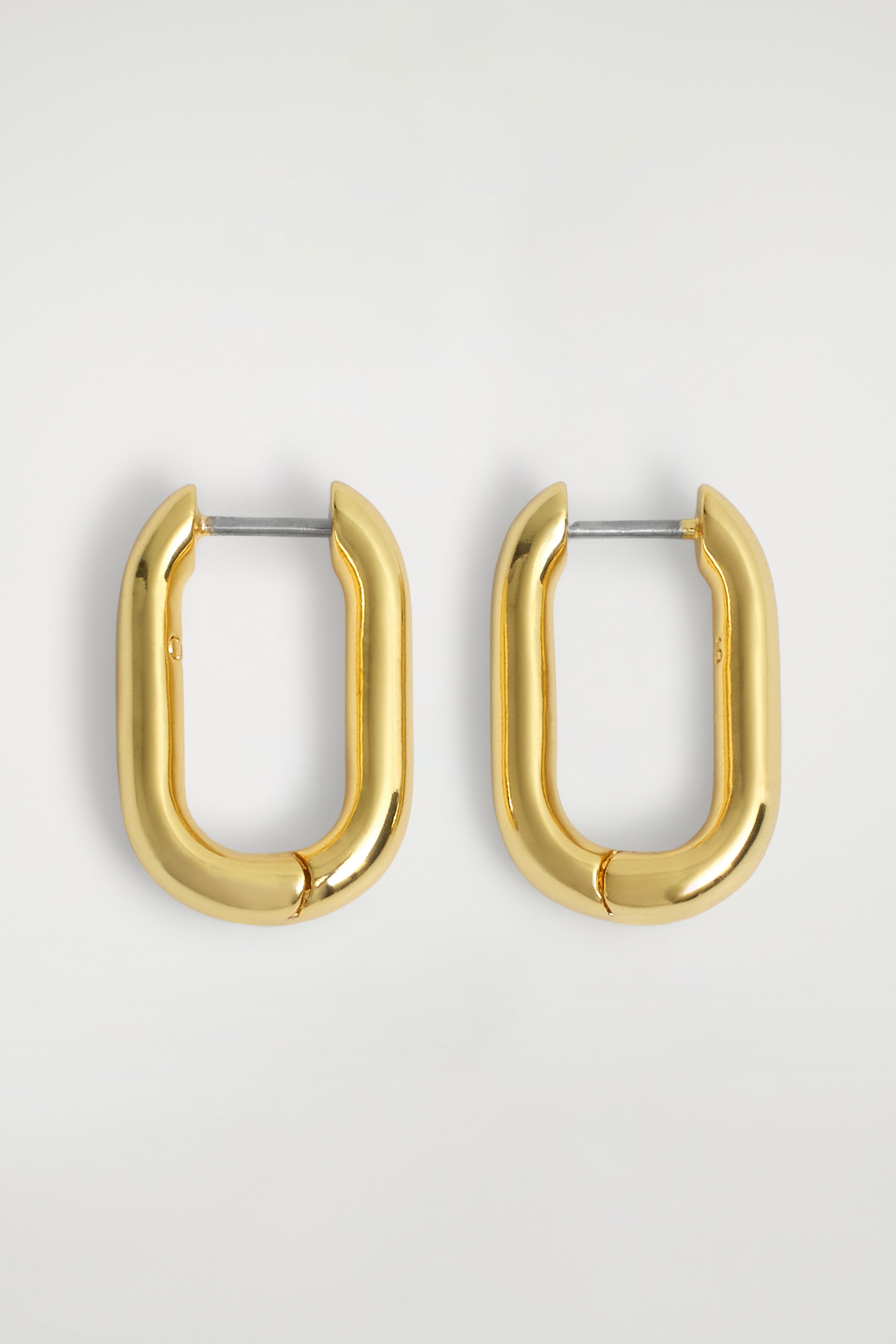 OVAL HOOP EARRINGS - GOLD/SILVER