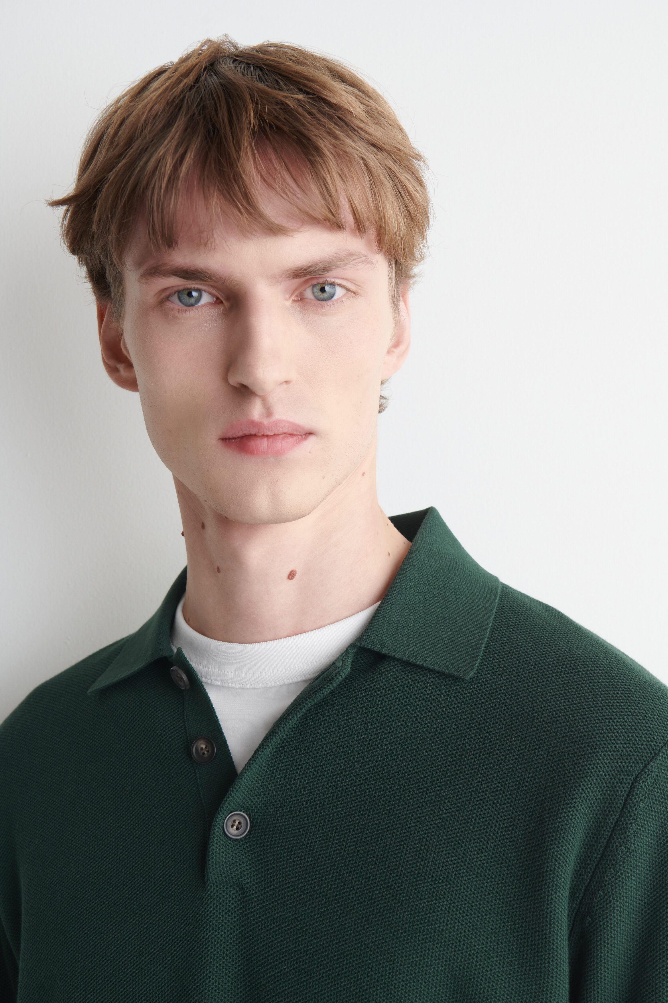 HONEYCOMB-KNIT POLO SHIRT - thumbnail 6