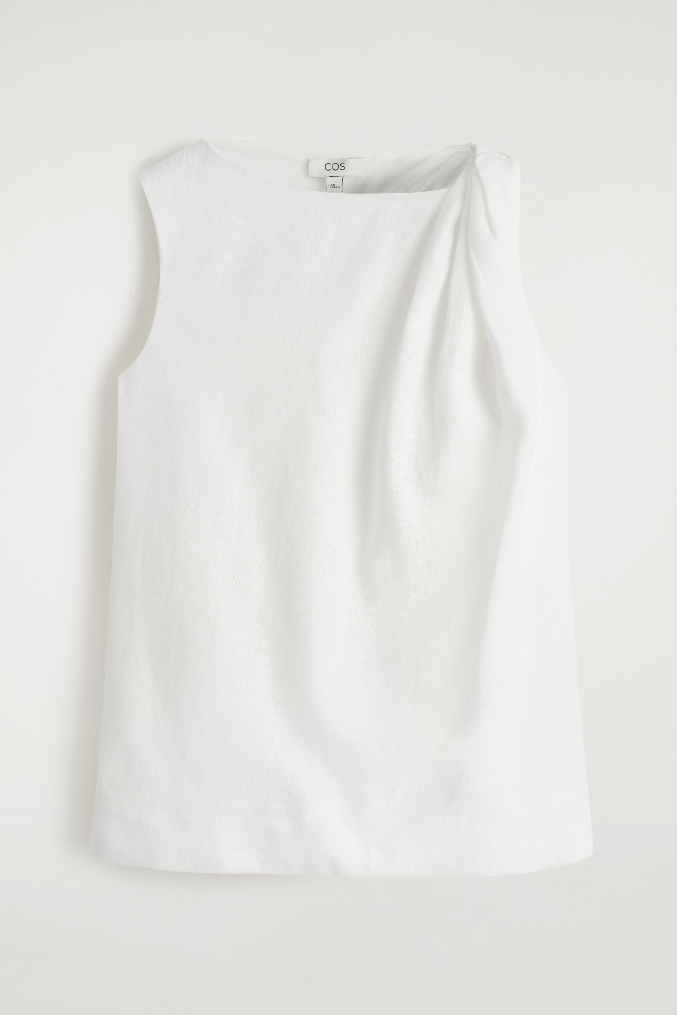Преглед на по-голямо изображение: TWISTED-DETAIL LINEN TOP - БЯЛО - ЖЕНИ | H&M BG 5
