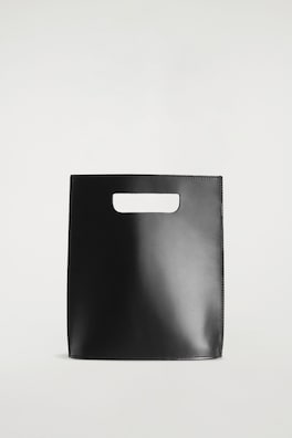 FOLIO MINI BAG - LEATHER — BLACK 2