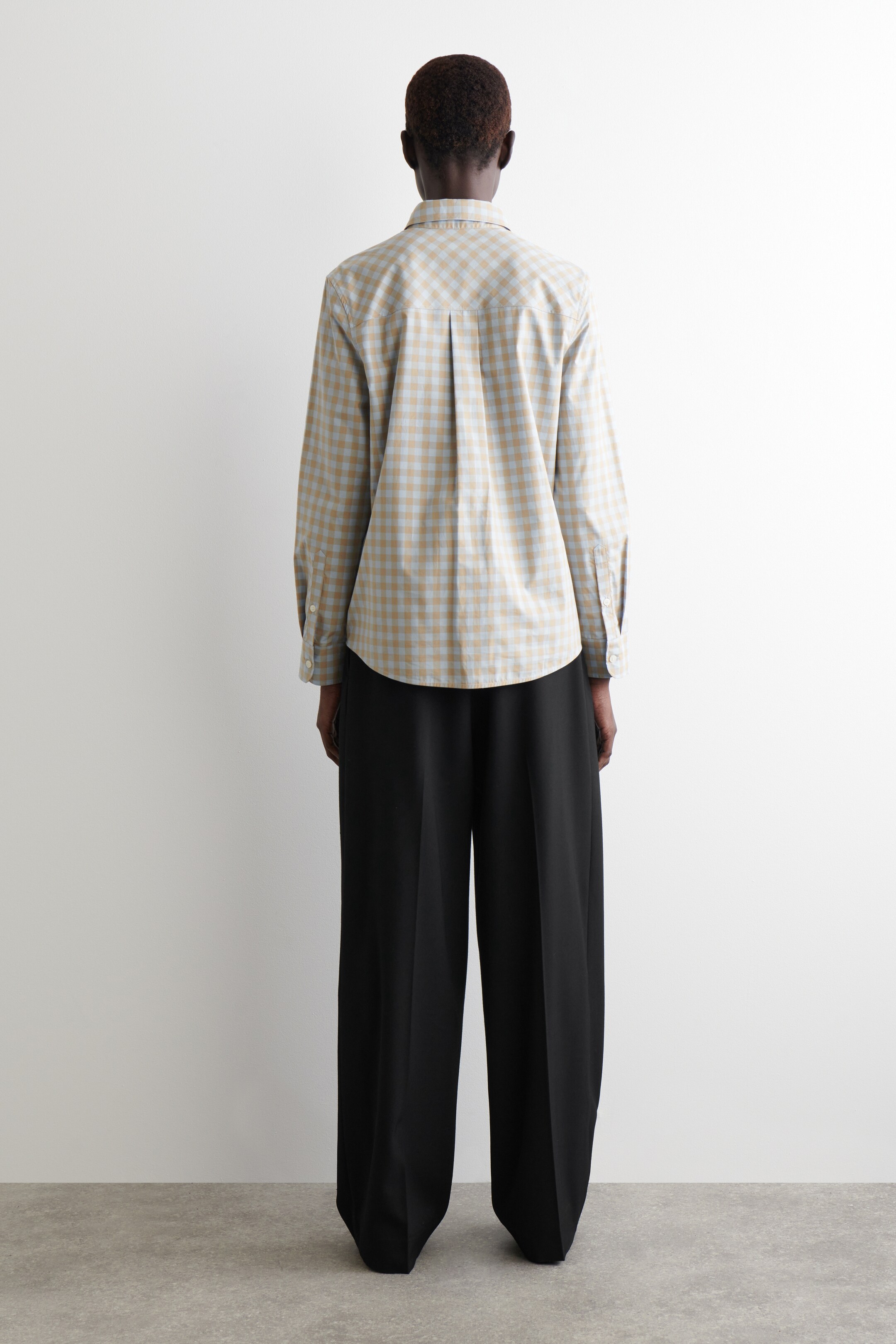 Agrandir l'image: CHEMISE EN COTON VICHY - BLEU / BEIGE / VICHY - FEMME | H&M BE 4