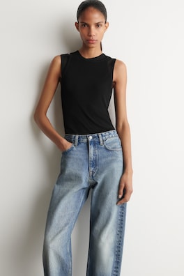 CHORD STRAIGHT-LEG JEANS — FADED BLUE 2