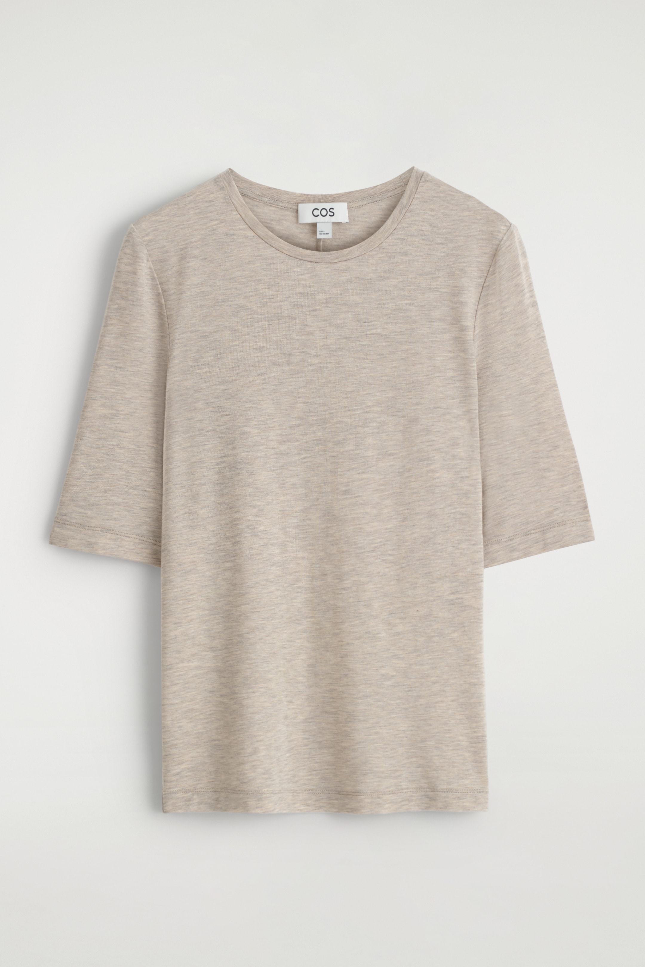 Grösseres Bild ansehen: LEICHTES, SCHMAL GESCHNITTENES T-SHIRT - HELLBEIGE MELIERT - DAMEN | H&M CH 6