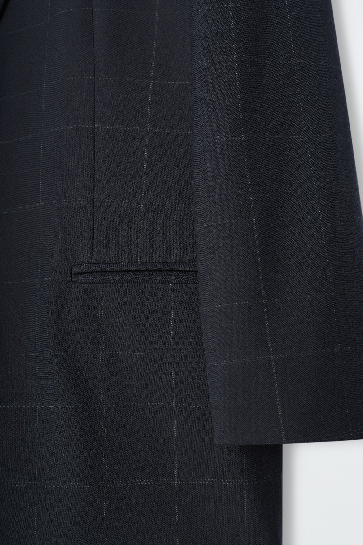 OVERSIZED WINDOWPANE-CHECK BLAZER - NAVY / CHECKED - 5