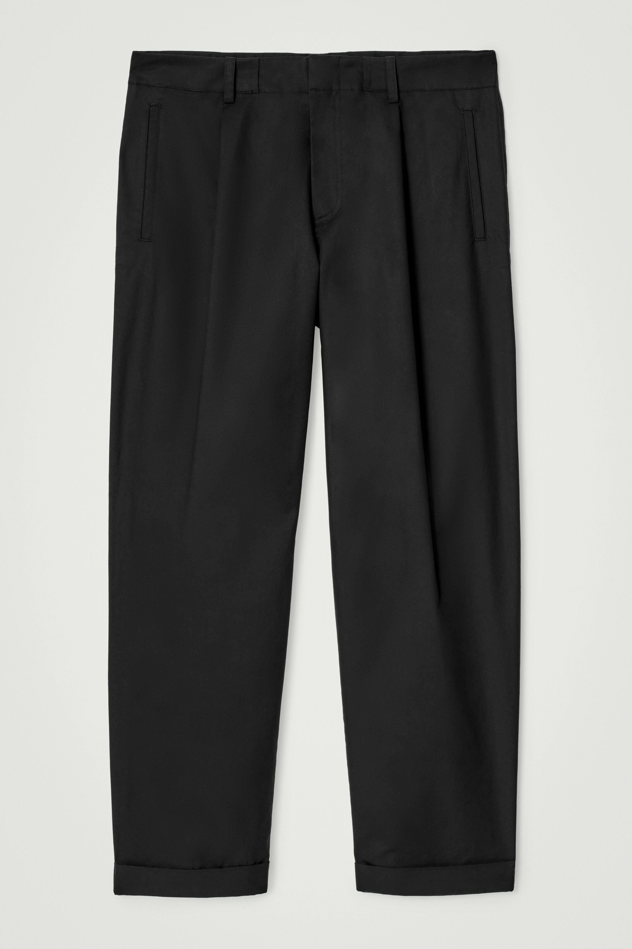 Agrandir l'image: PANTALON FUSELÉ EN COTON À REVERS - NOIR - HOMME | H&M FR 5