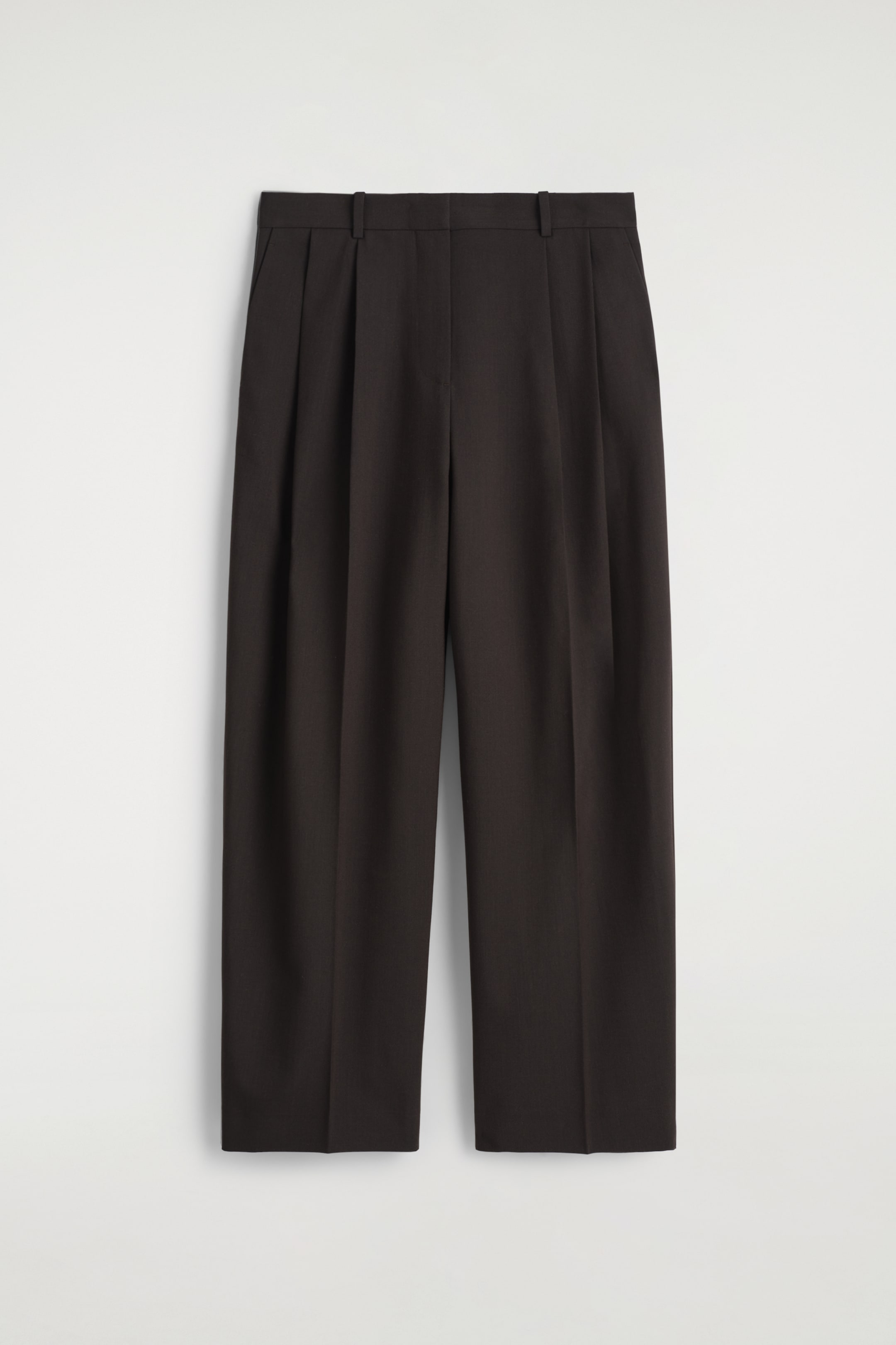 Grotere afbeelding bekijken: RELAXTE TWILL WIJDE BROEK - DONKERBRUIN - DAMES | H&M BE 6