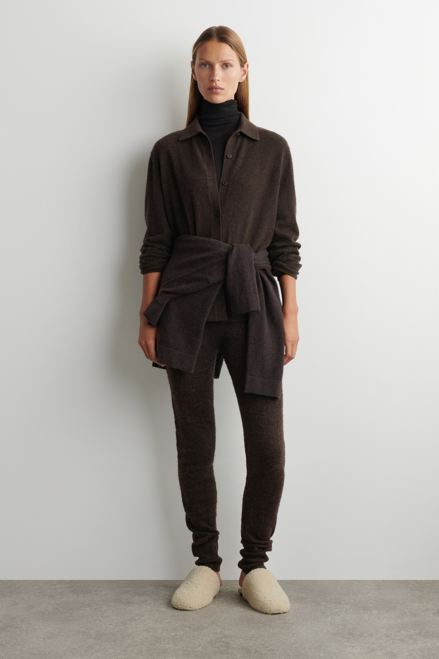 SHEARLING MULES - WHITE - 1