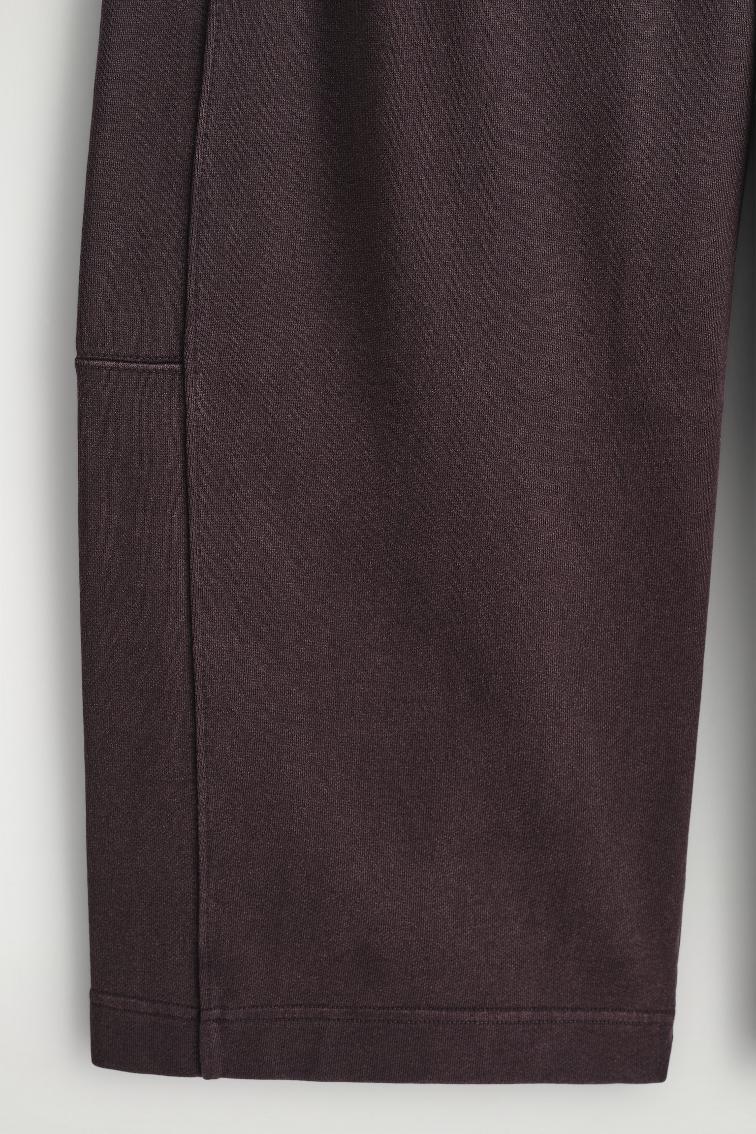 COTTON WIDE-LEG JOGGERS - DARK PURPLE/DARK-GREY MÉLANGE - 4