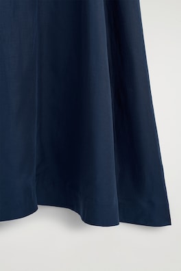 A-LINE LINEN-BLEND MAXI DRESS — NAVY 5