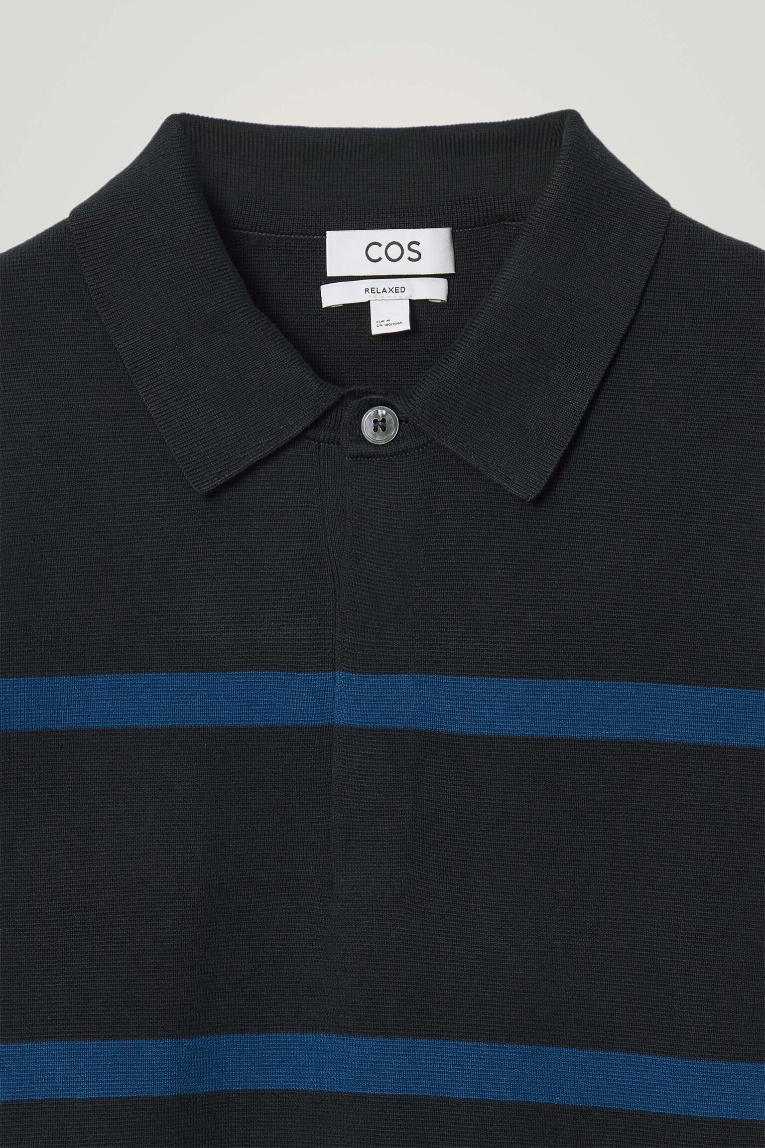 STRIPED KNITTED POLO SHIRT - NAVY / STRIPED - 2