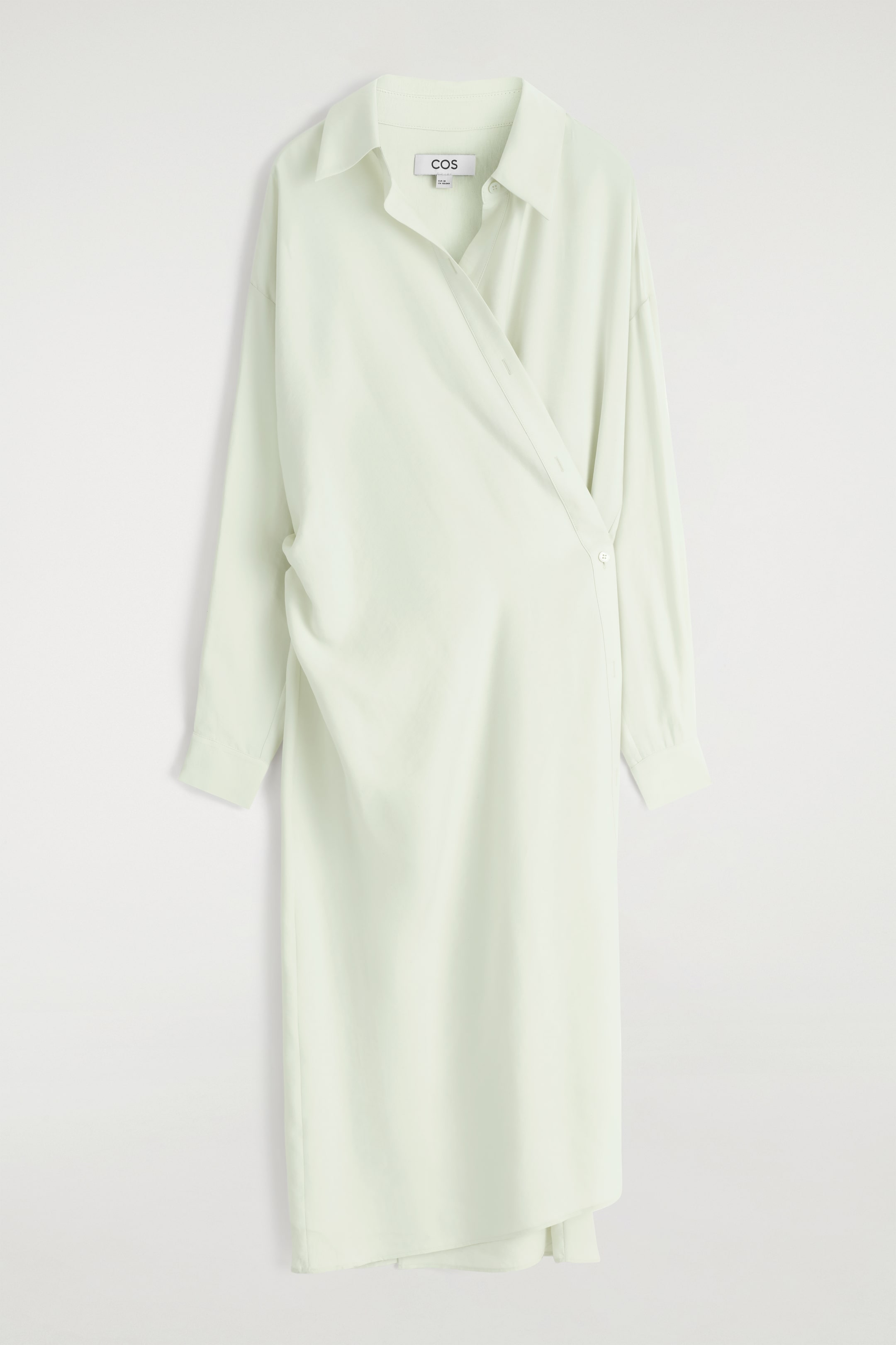 Visa större bild: MIDI WRAP SKJORTKLÄNNING - LJUSGRÖN - DAM | H&M SE 5