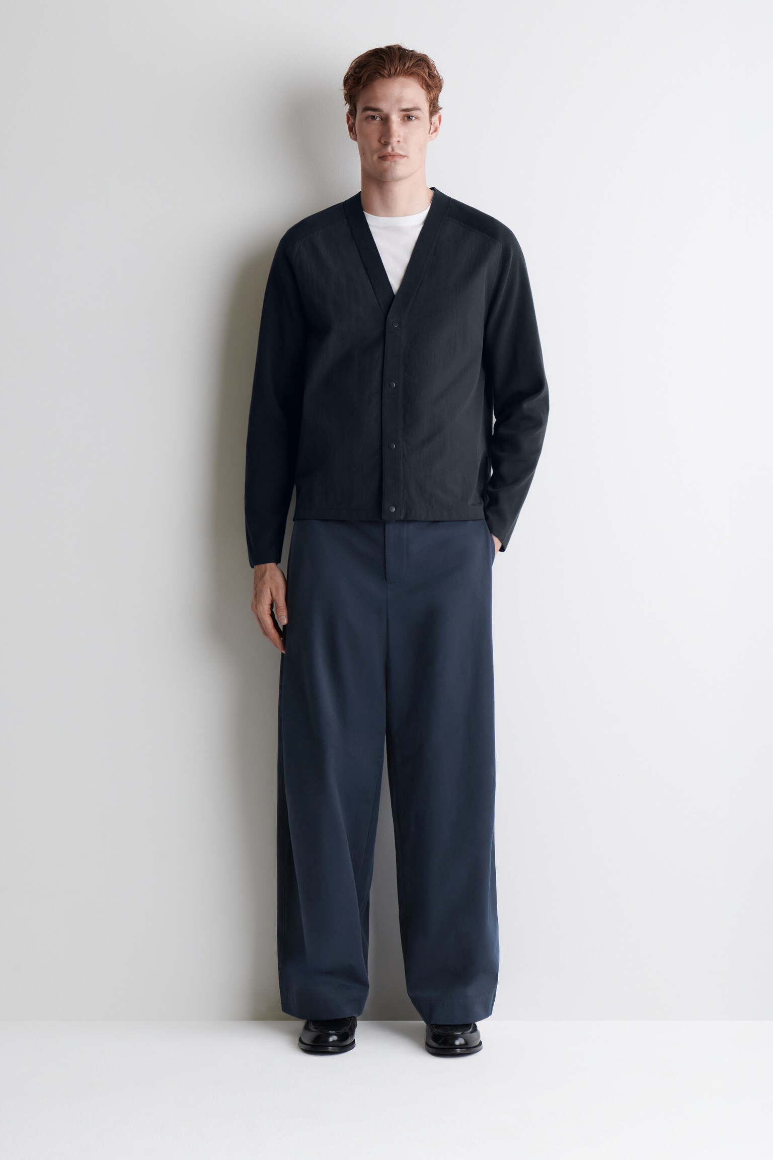 STRICKJACKE MIT NYLONEINSÄTZEN - NAVYBLAU - 5