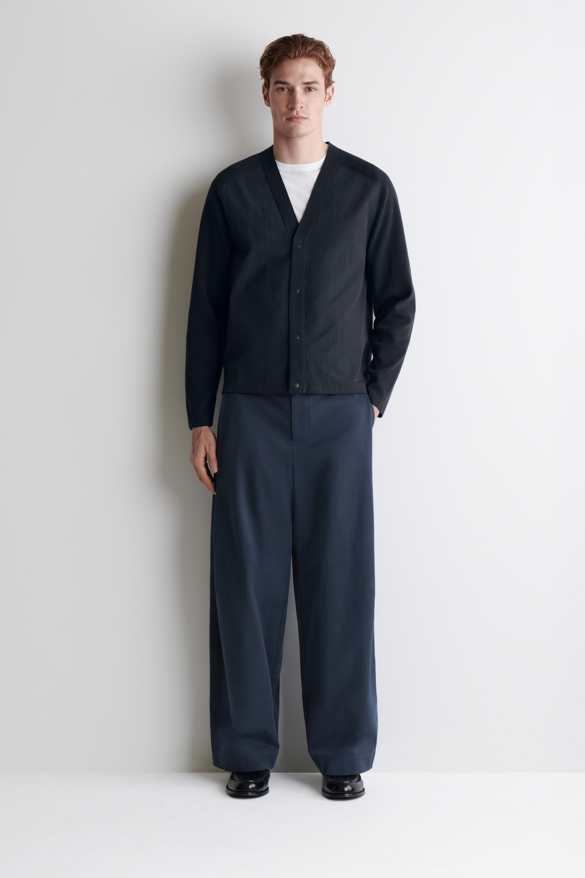 金本監督専用Supreme Herringbone Cardigan Navy Supreme Textured Cardigan (FW25)
