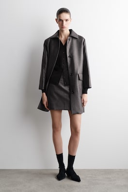KNITTED LINEN-MERINO SHIRT — BLACK 2