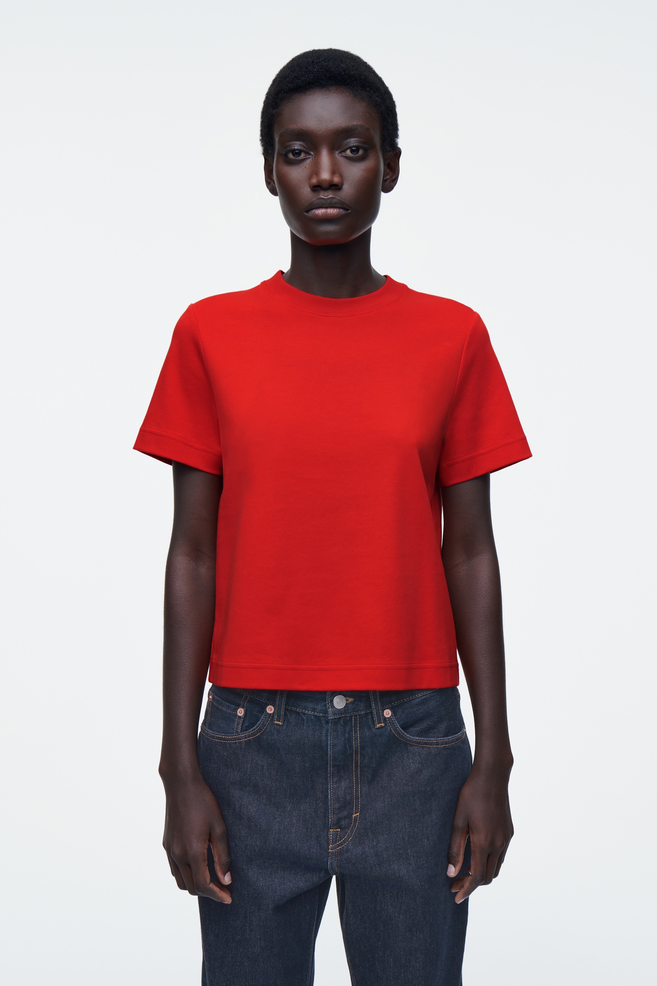 Agrandir l'image: T-SHIRT REGULAR ÉLÉGANT - ROUGE - FEMME | H&M BE 1