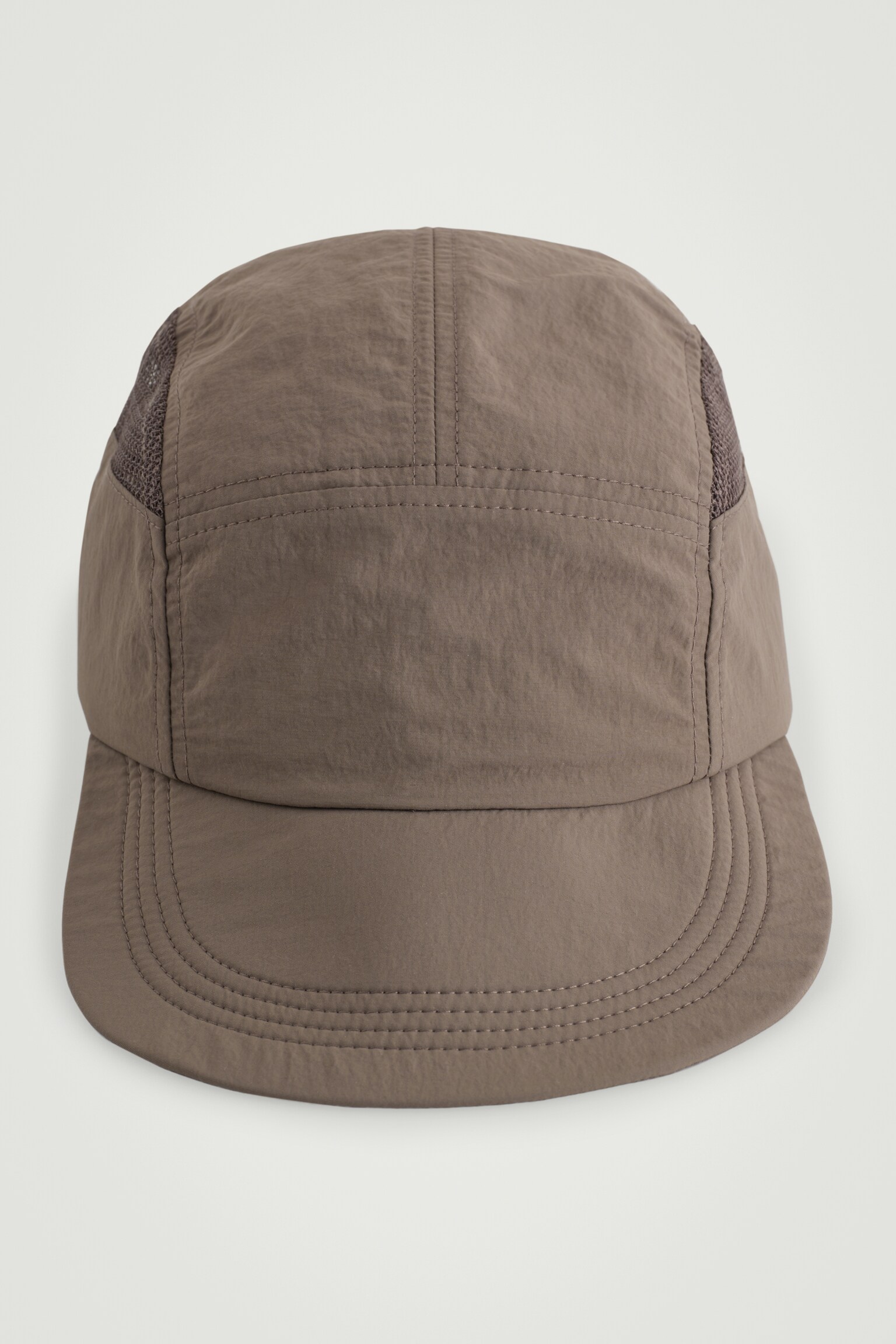 MESH-PANELLED NYLON CAP - MOLE/BLACK - 4