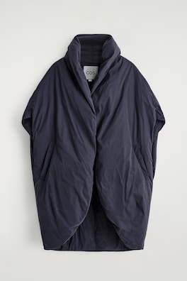 OVERSIZED SCULPTED DOWN PUFFER JACKET — NAVY 2
