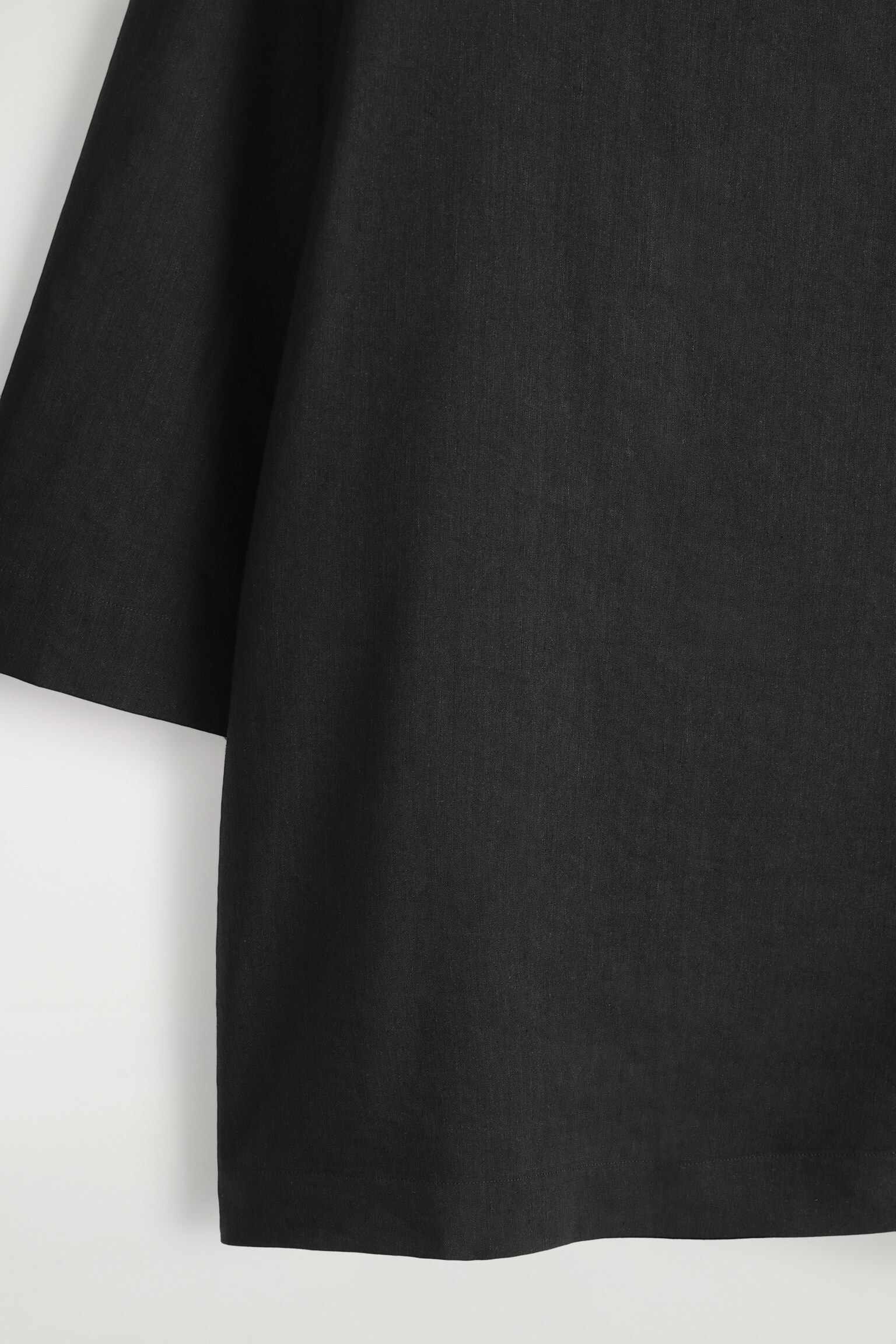 ROBE COURTE TRAPÈZE EN LIN - NOIR/BRUN - 5