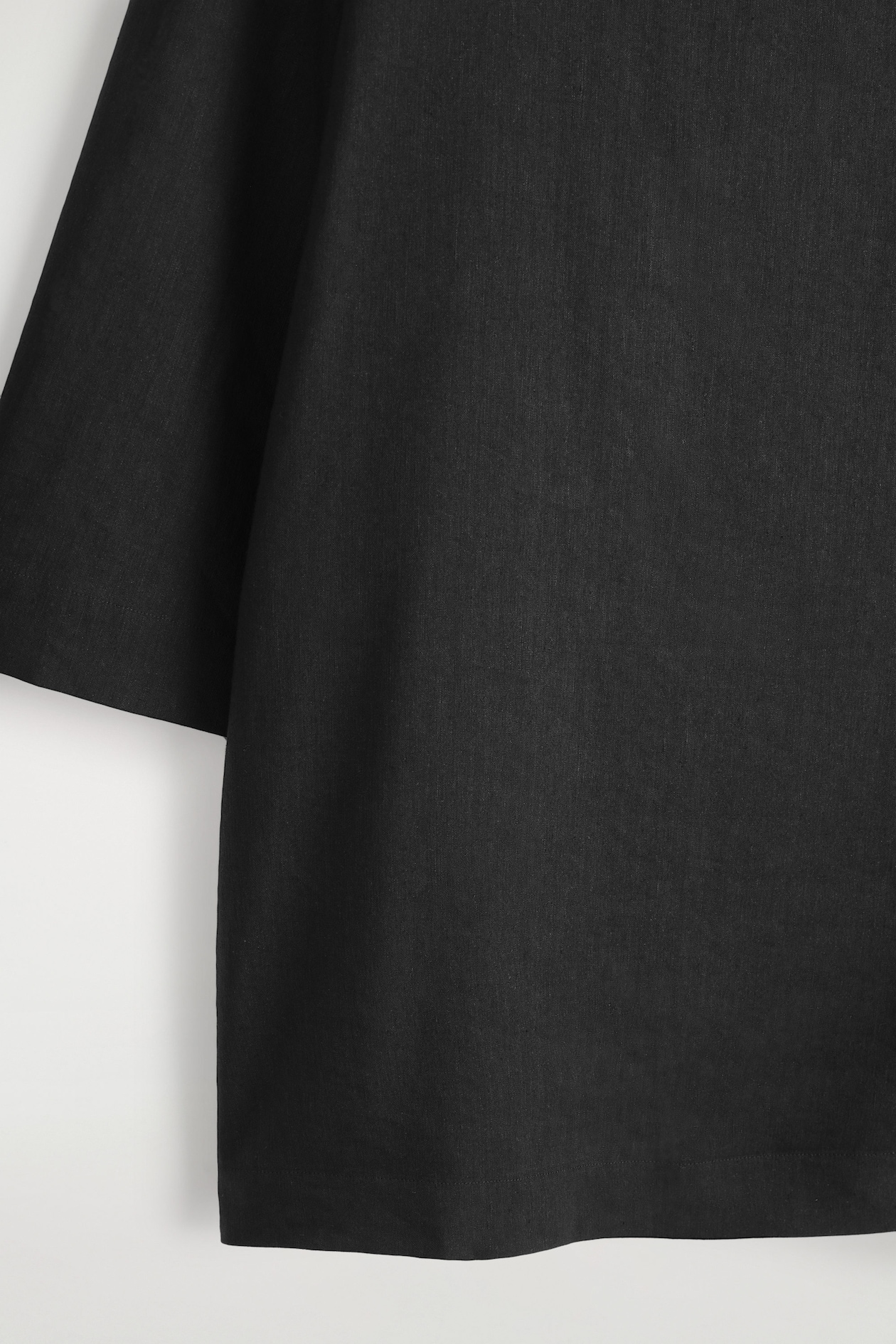 LINEN A-LINE MINI DRESS - BLACK | COS US LINEN A-LINE MINI DRESS - BLACK | COS US