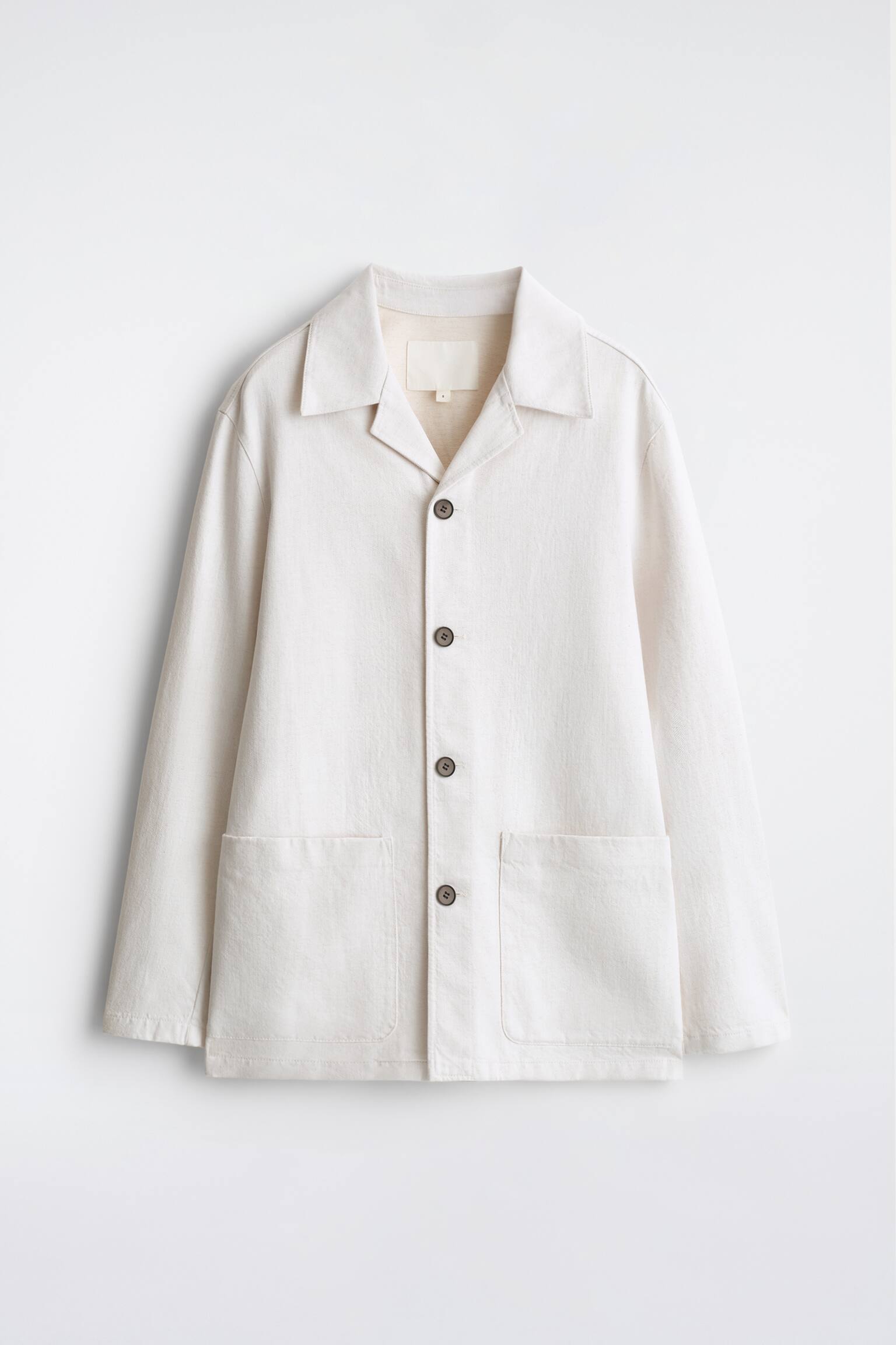 DENIM OVERSHIRT - לבן/INDIGO - 2