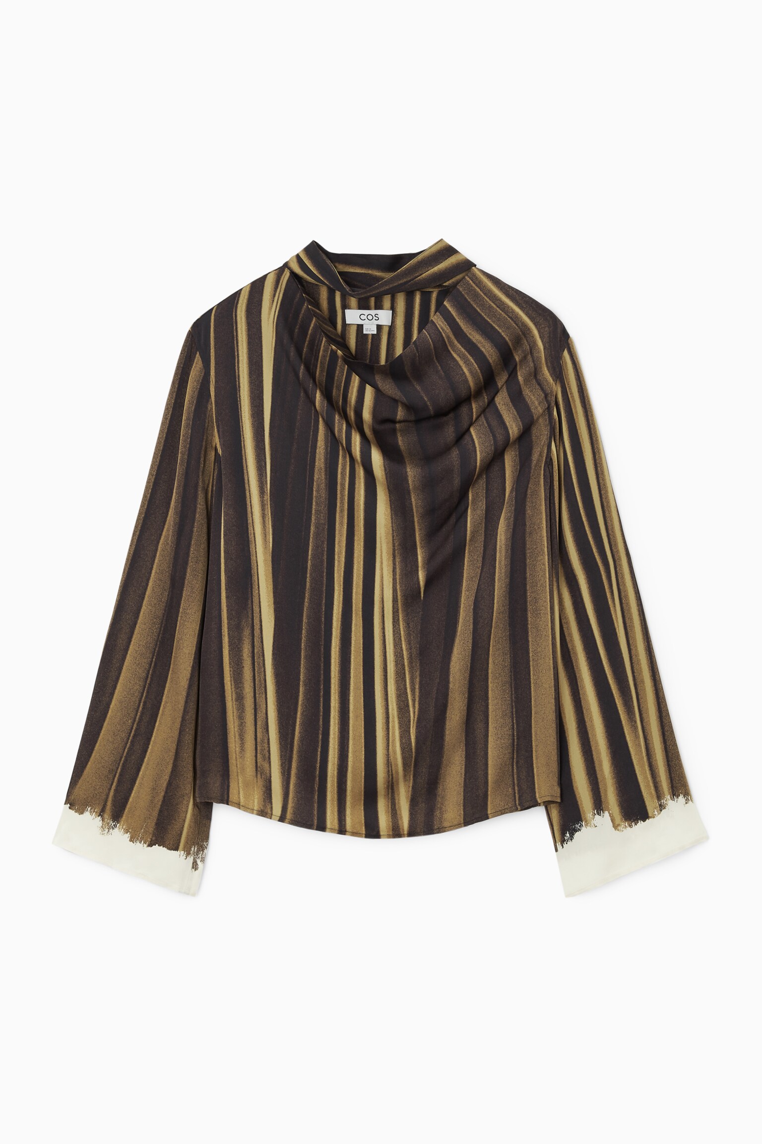 TROMPE-L'ŒIL BLOUSE - BROWN / CREAM